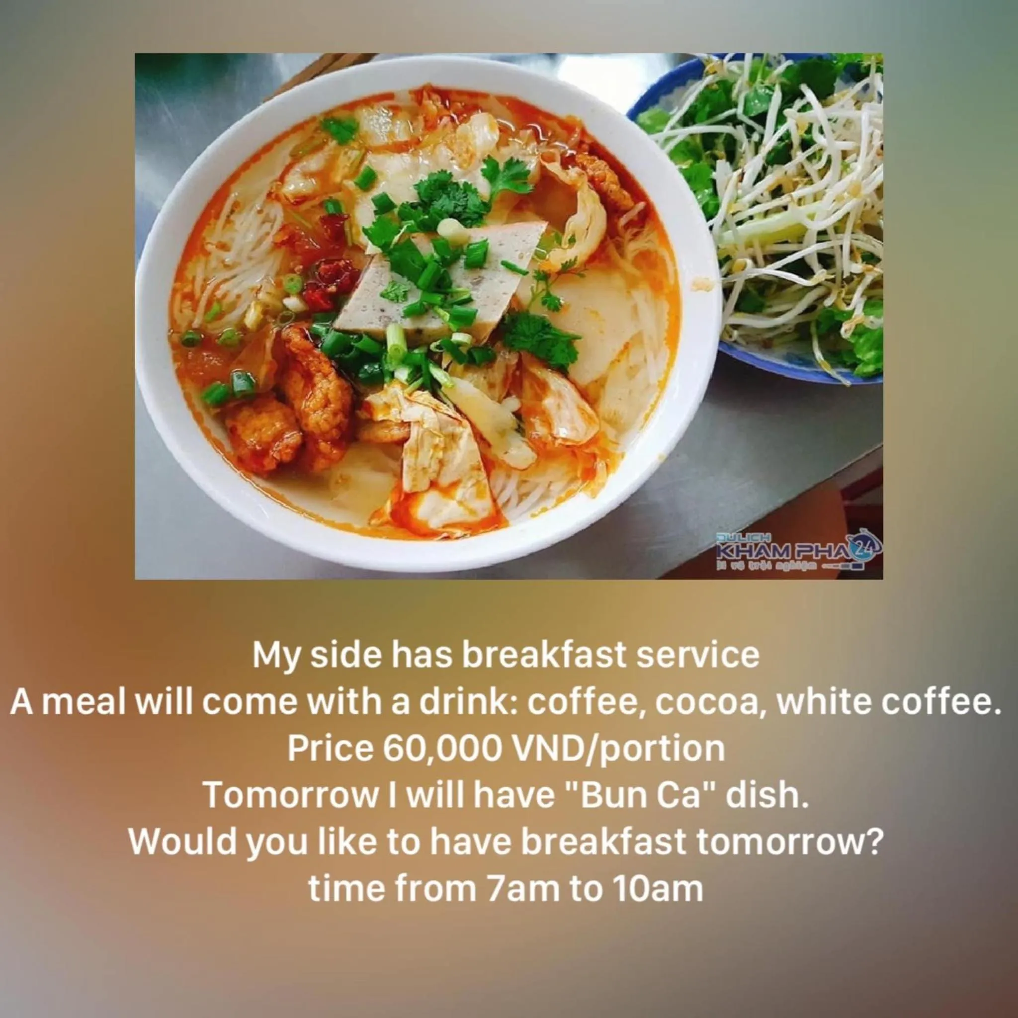 Breakfast in Hoa Son Village Da Lat