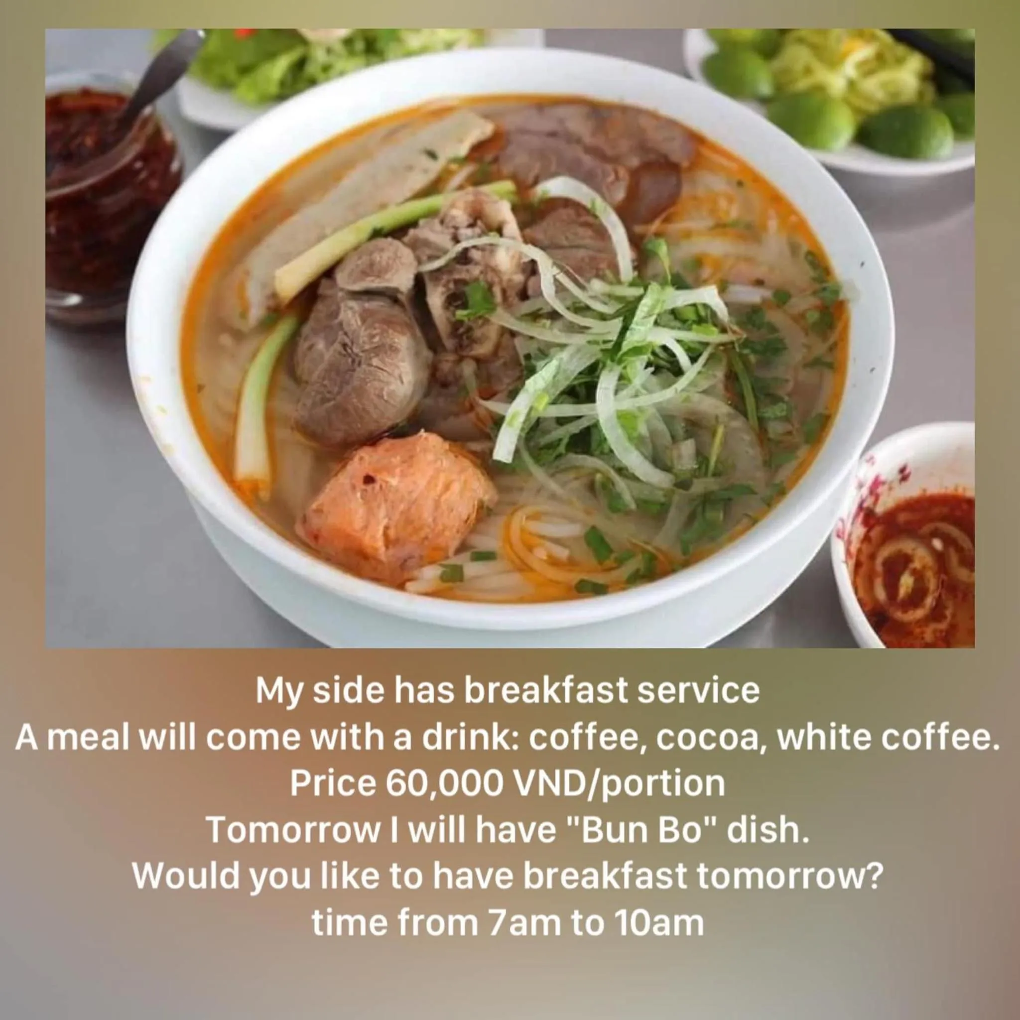 Breakfast in Hoa Son Village Da Lat