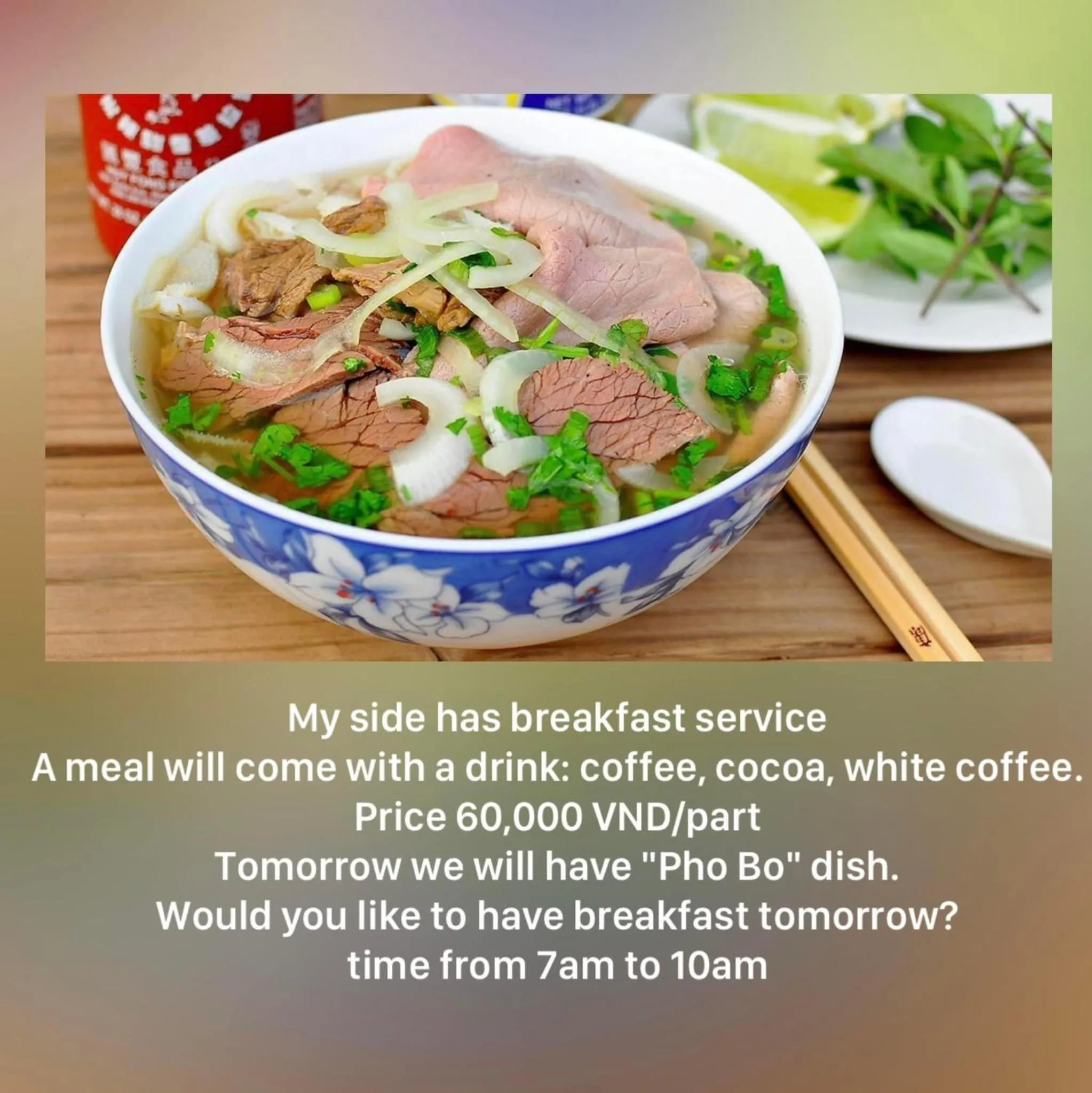 Breakfast in Hoa Son Village Da Lat