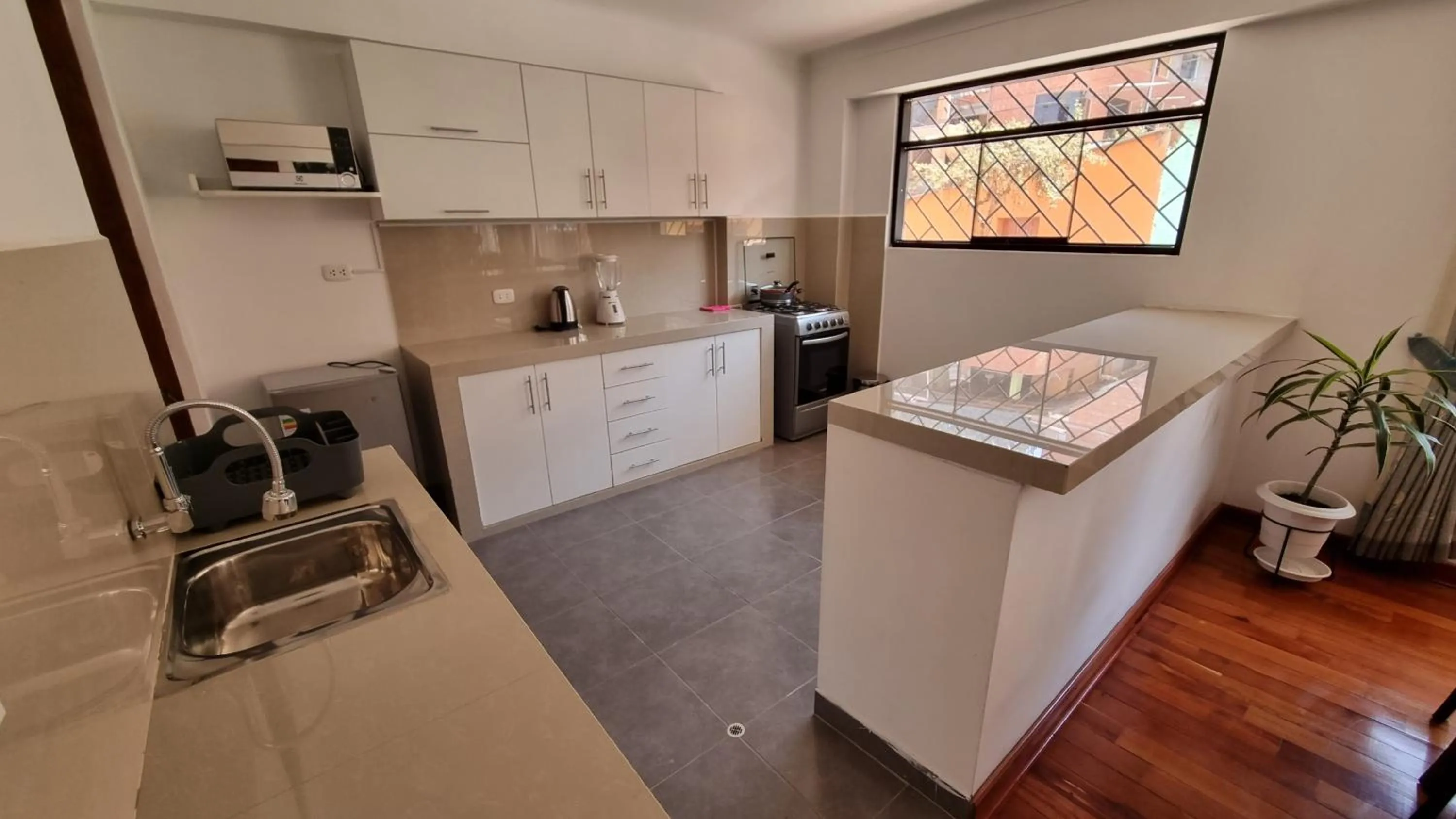 Kitchen or kitchenette in Hotel-Apartment INKASABIOS