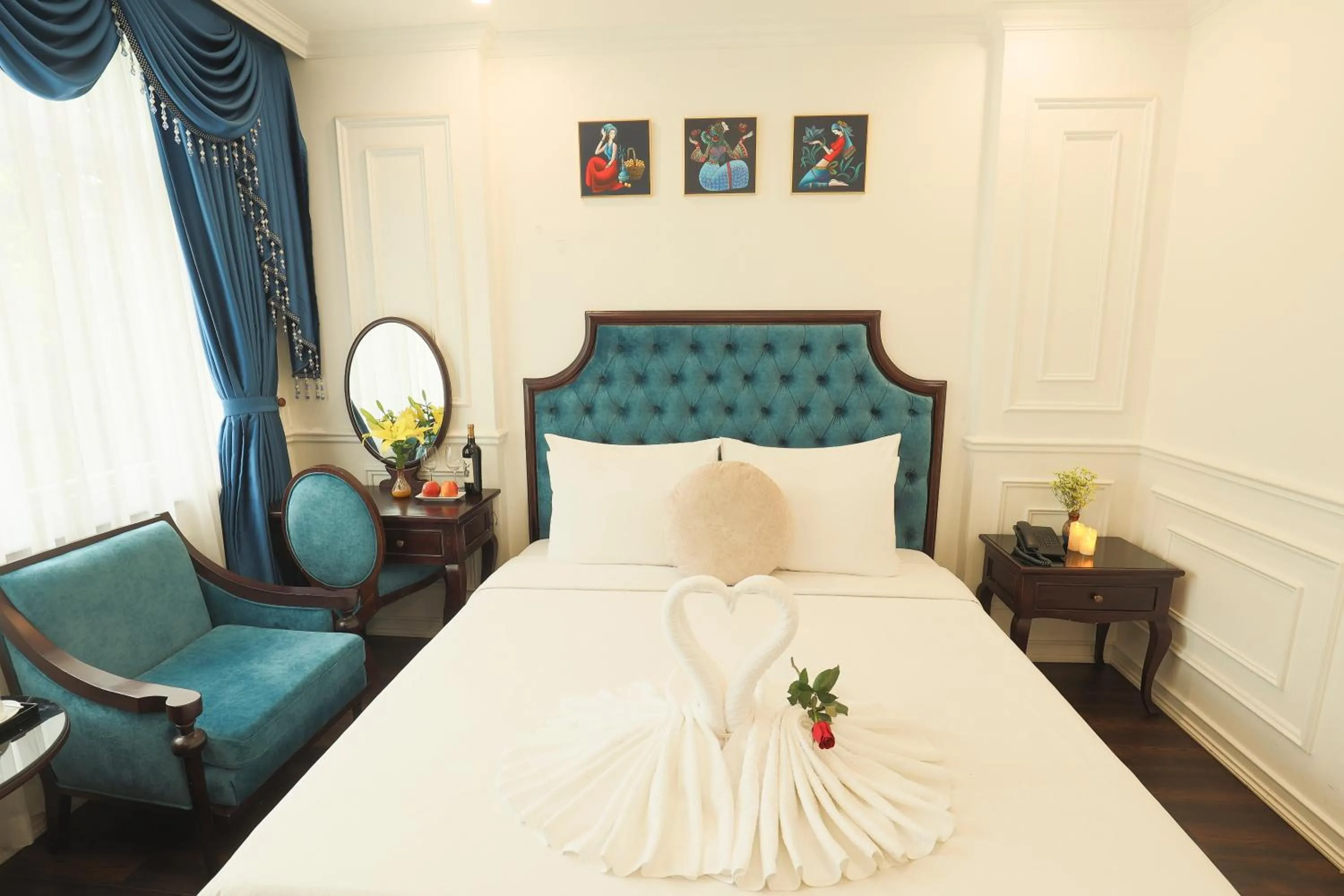 Bed in Hoàng Gia Xa La Boutique Hotel