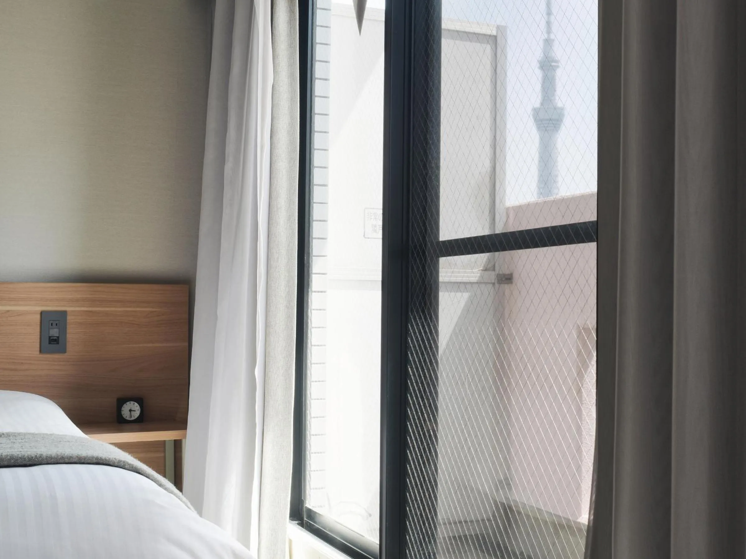 View (from property/room), Bed in Vessel Inn Asakusa Tsukuba Express