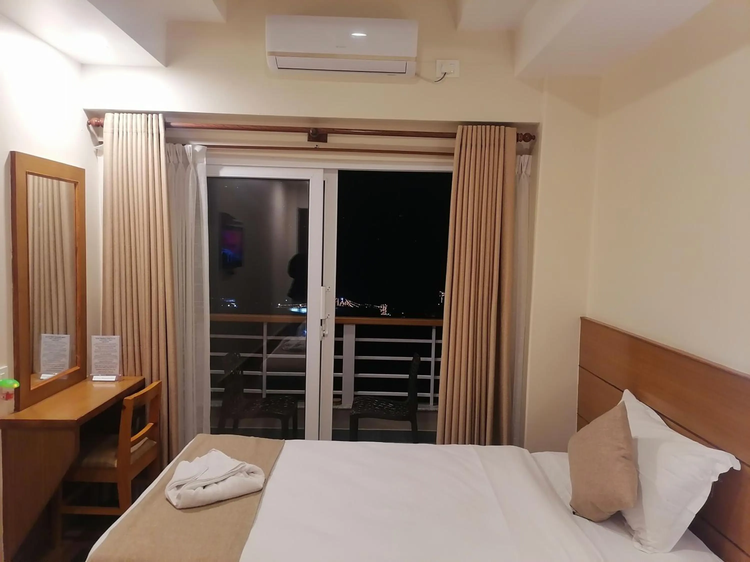 air conditioner, Bed in Urban Boutique Hotel Pokhara