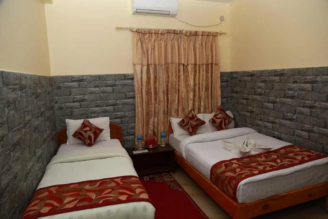 Bed in Hotel Center Inn Lake