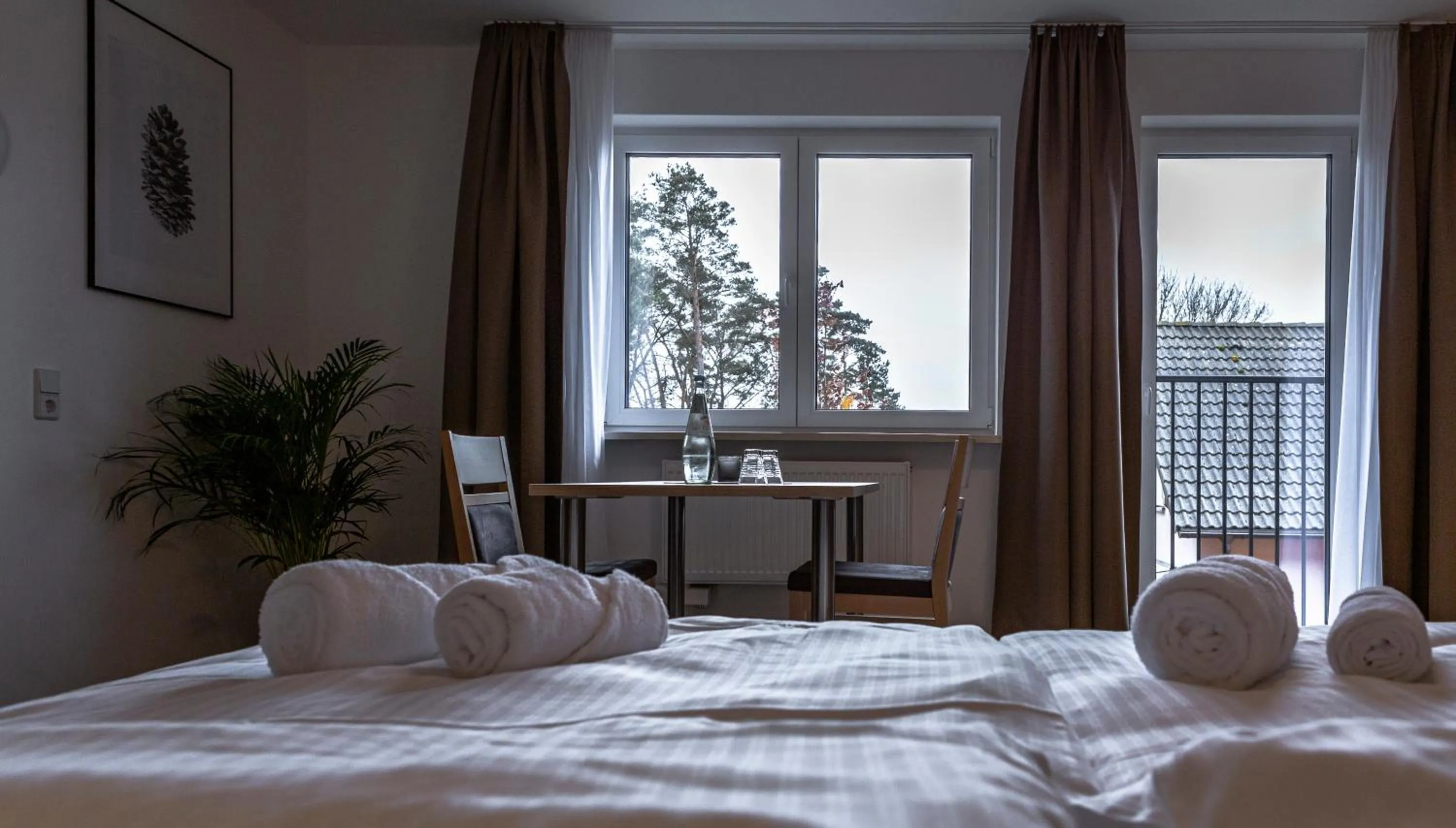 View (from property/room), Bed in Motel Zur Dachsbaude