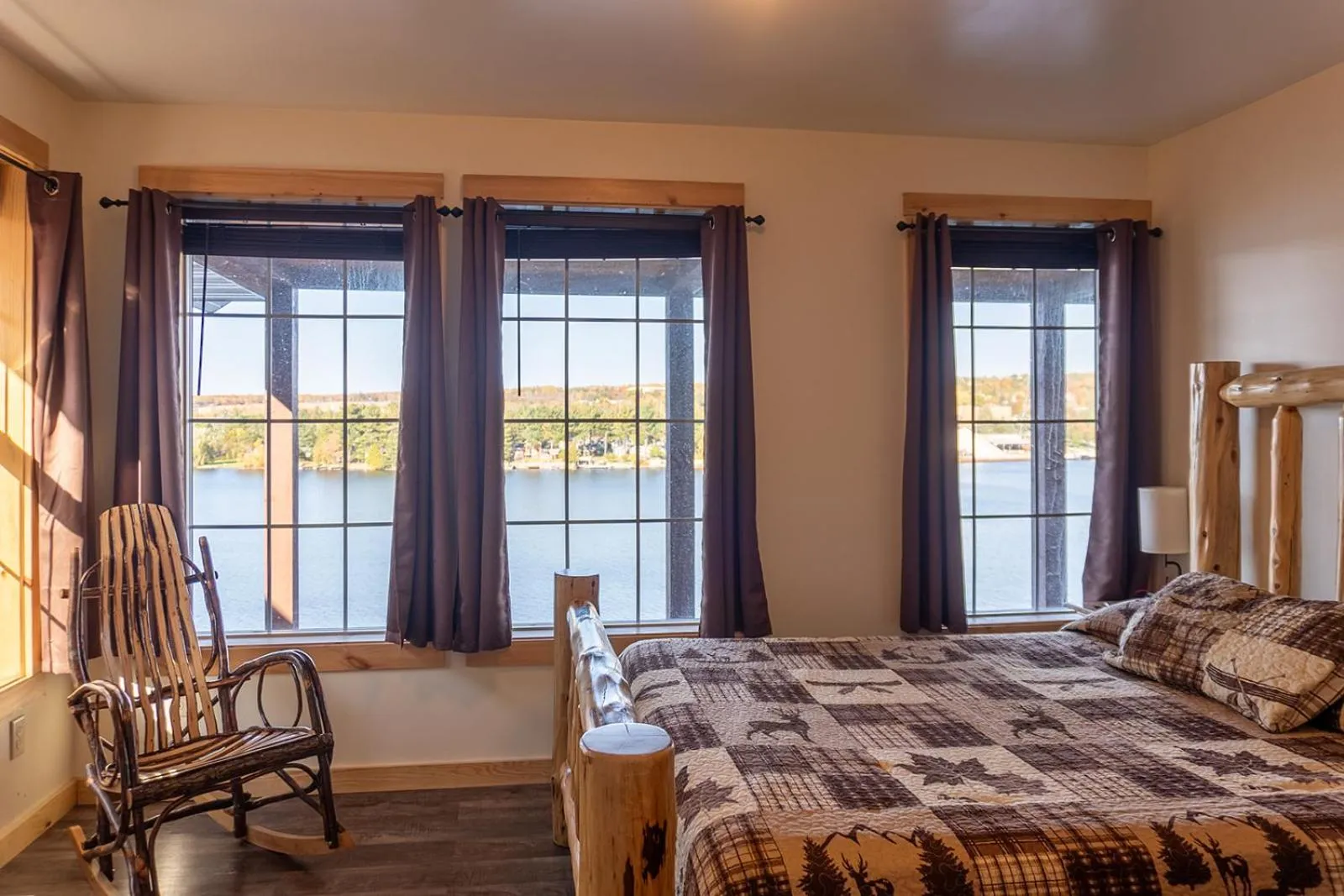 Bed in Keweenaw Waters Resort