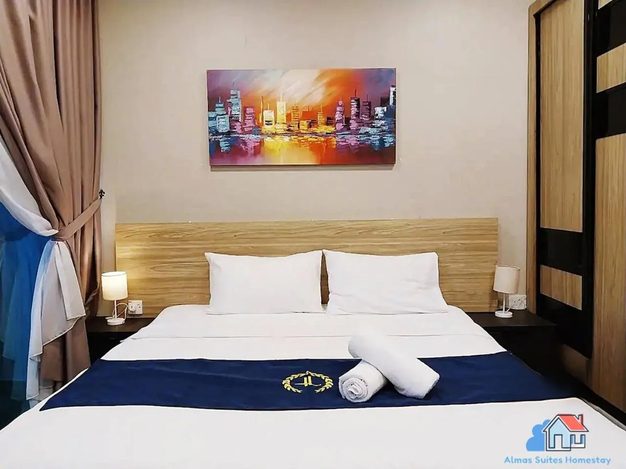 Bedroom, Bed in Almas Suites @ Puteri Harbour