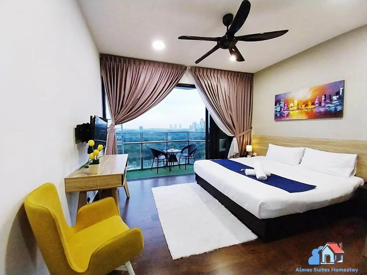 Bedroom, Bed in Almas Suites @ Puteri Harbour