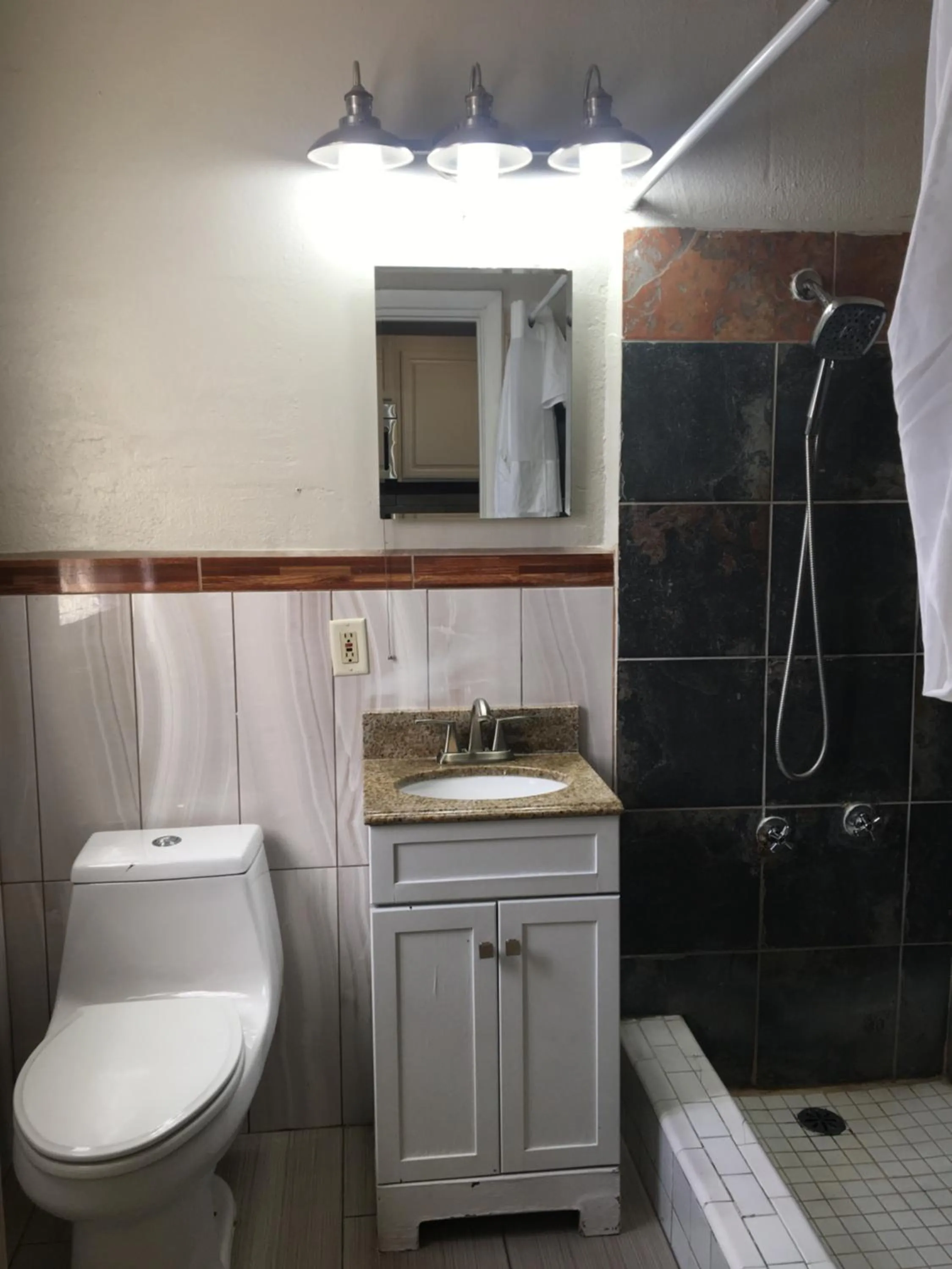 Shower in Desert Moon Motel