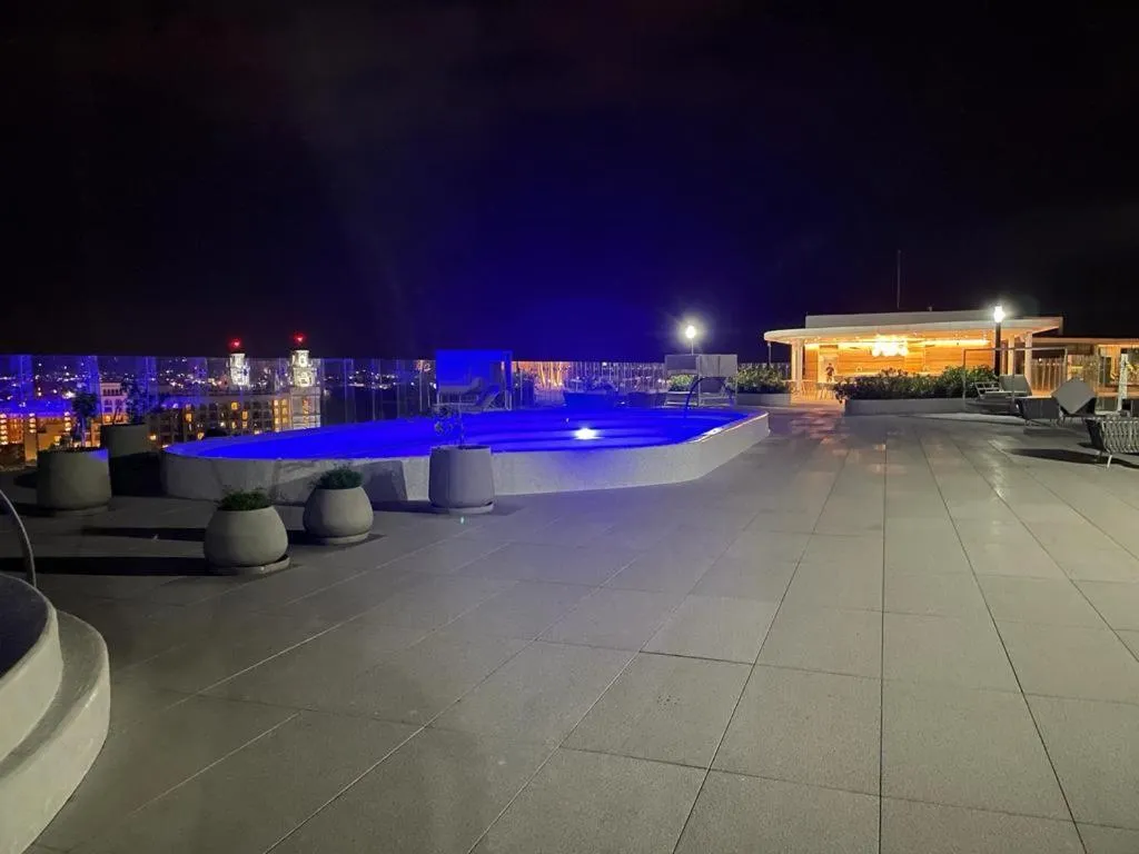 Pool view in Maritima Front Beach Apartment