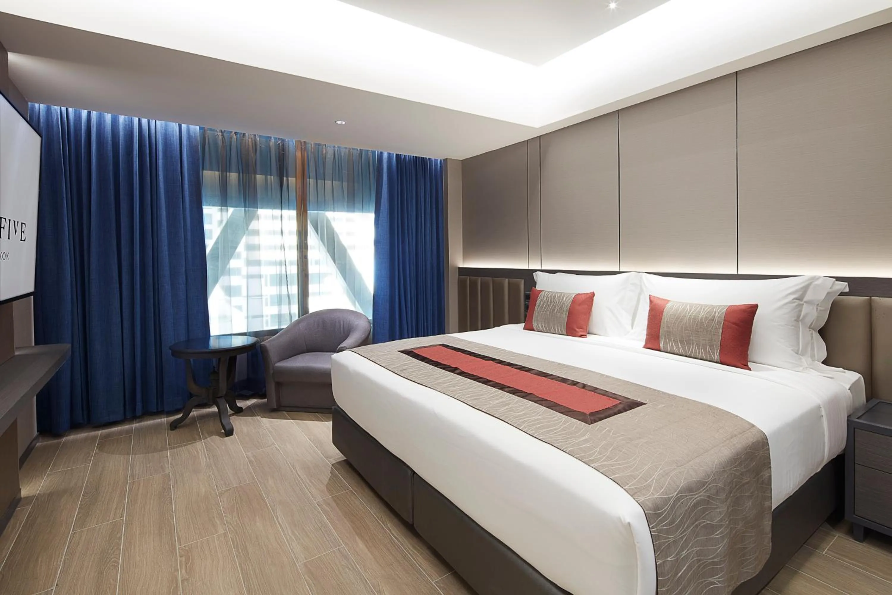 Bed in Grace At Five by Grace Hotel Bangkok