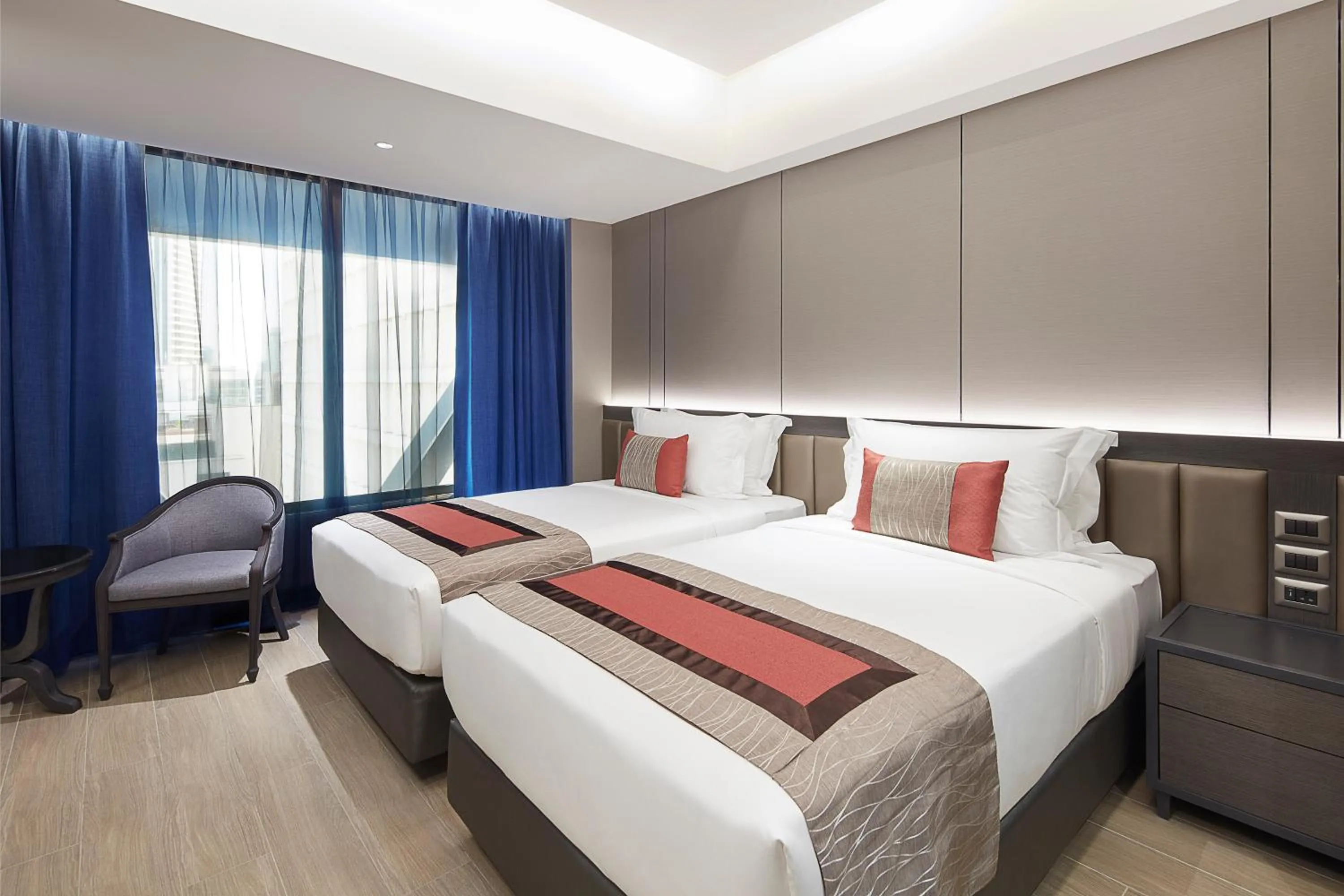 Bed in Grace At Five by Grace Hotel Bangkok