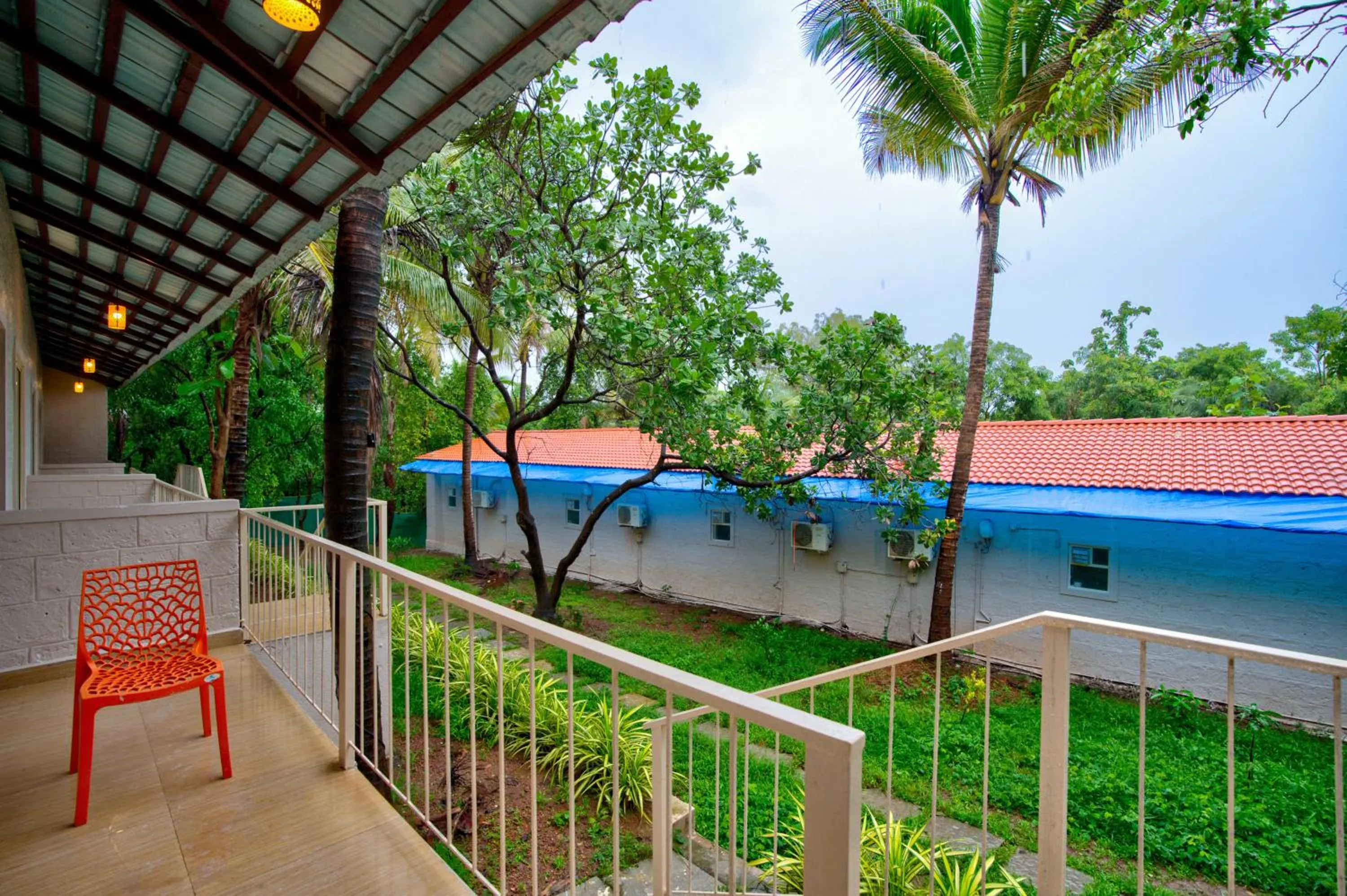 Patio in La Station Resort Vagator