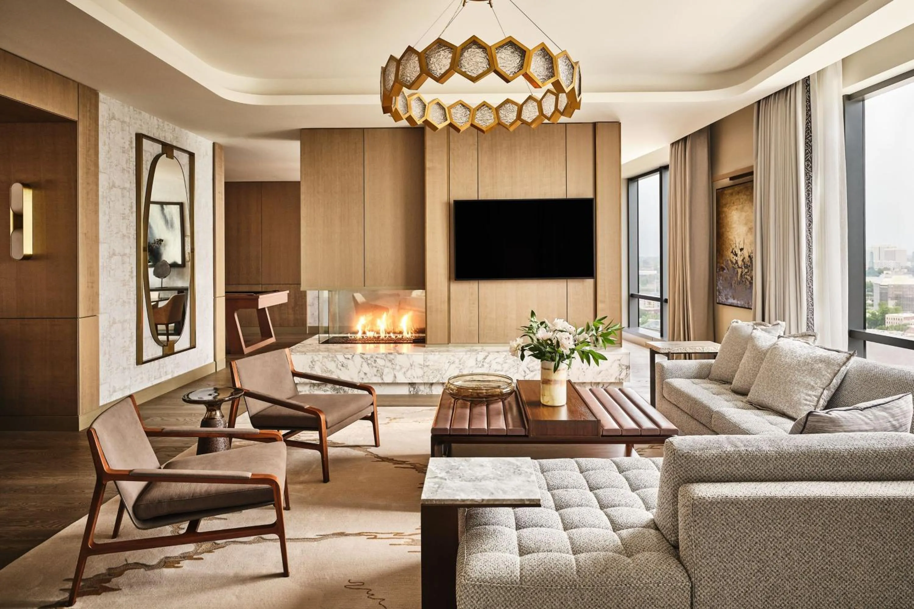 Living room in The Ritz-Carlton, Portland