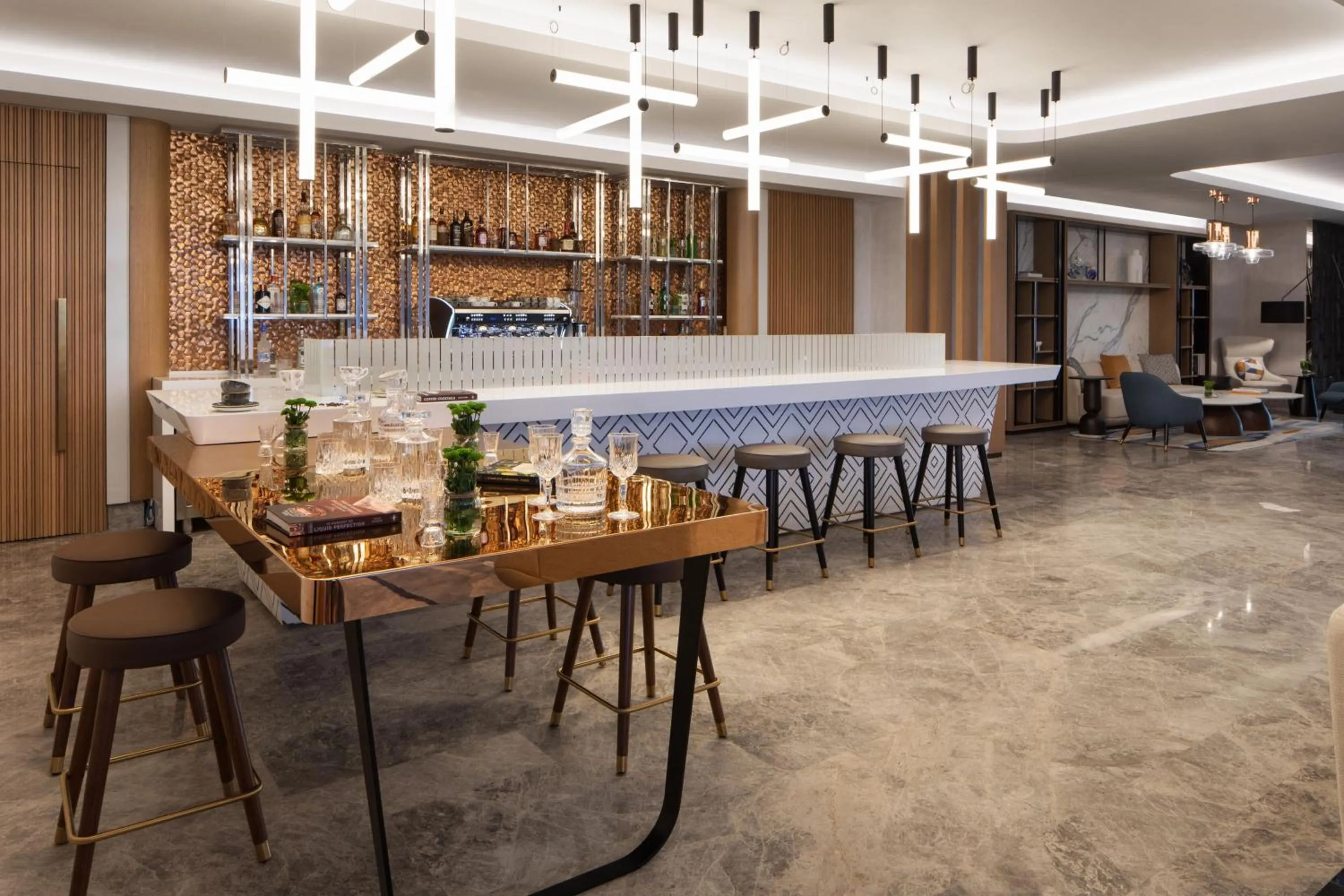 Lounge or bar in Tirana Marriott Hotel