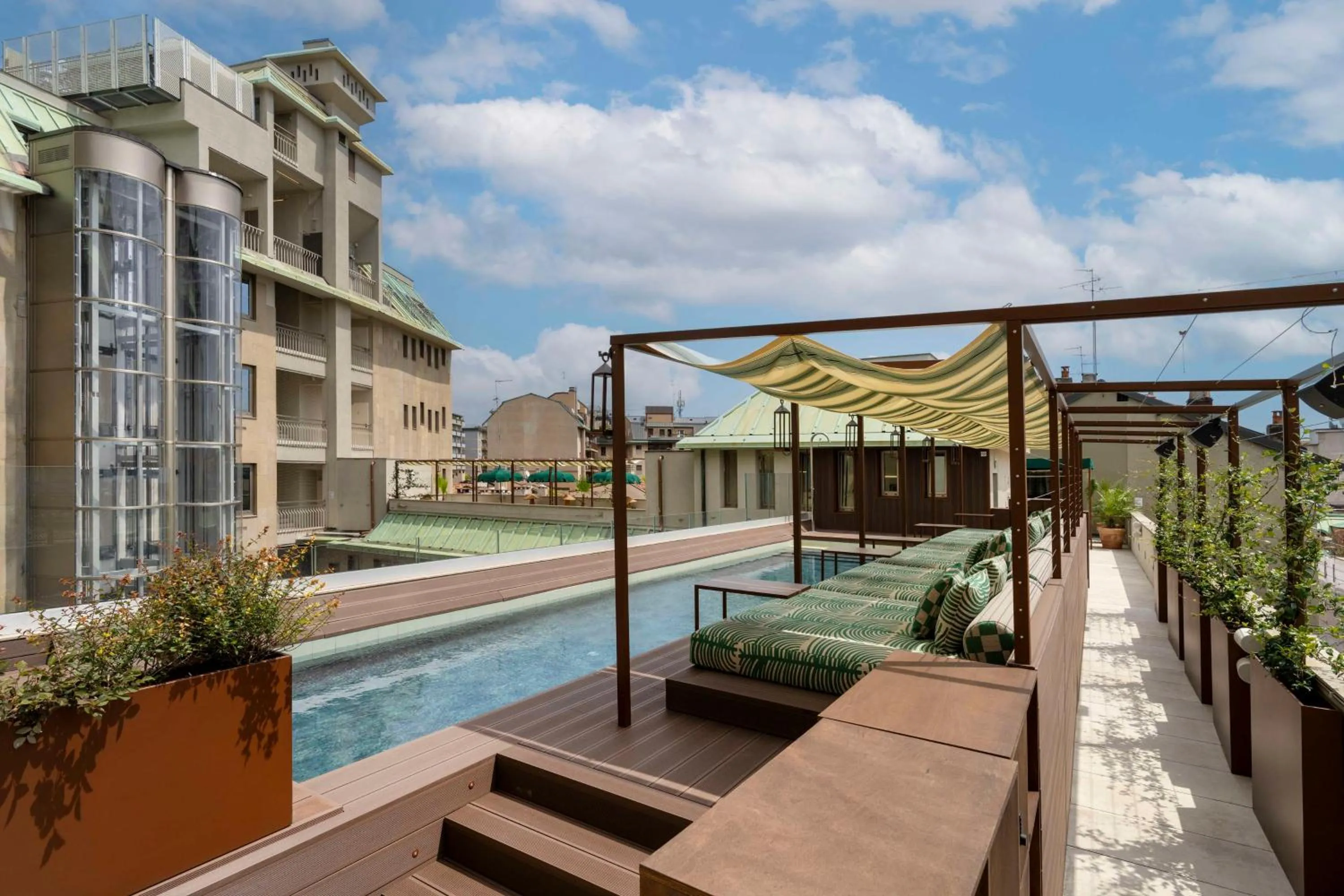 Pool view in Radisson Collection Hotel, Santa Sofia Milan