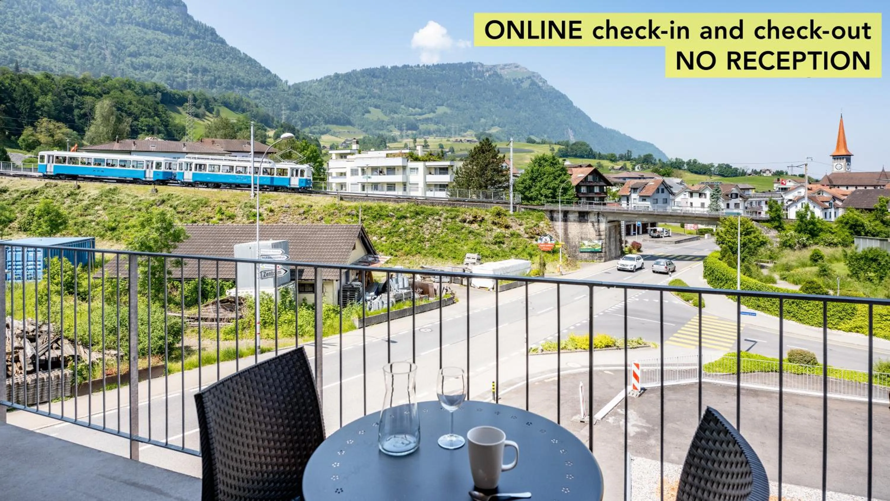 View (from property/room) in Anstatthotel Goldau - self-check-in
