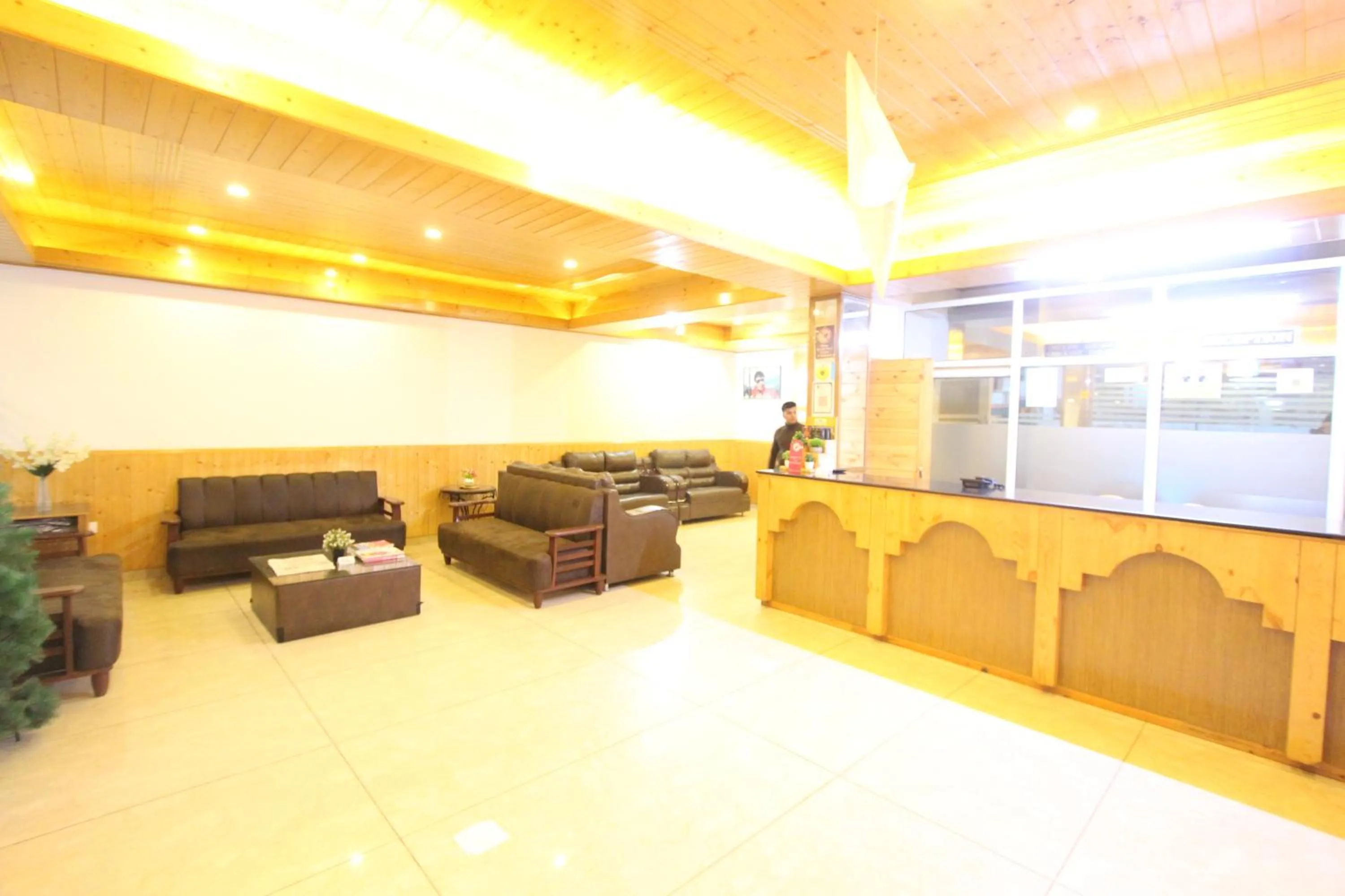 Seating area in Hotel NSB Manali