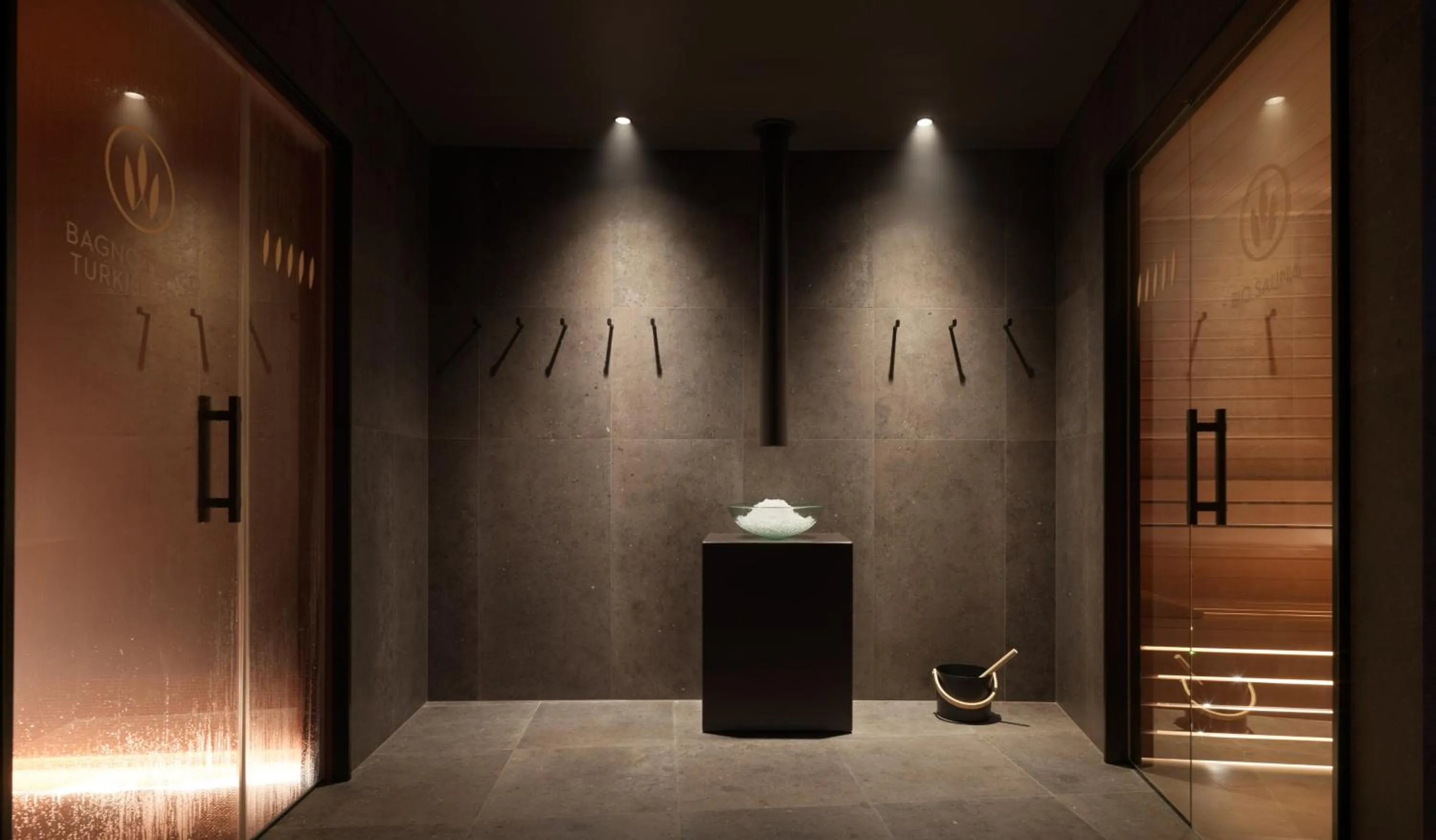 Sauna in Le Fucine Hotel