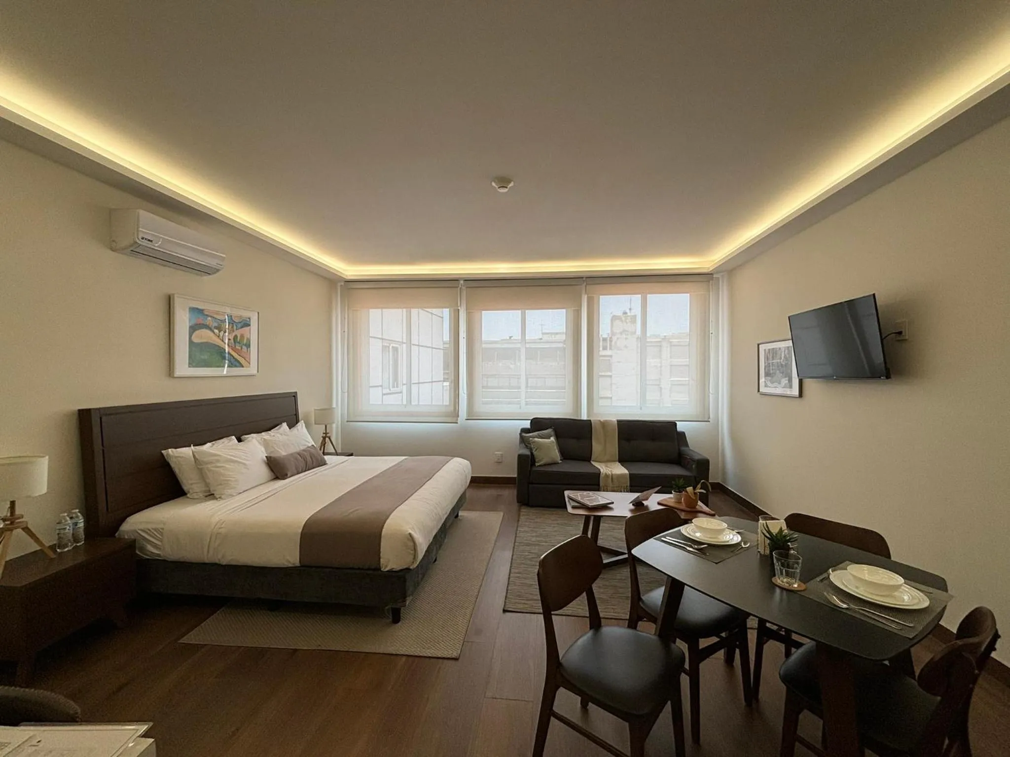 Dining area, Bed in Casa Herrmann Suites