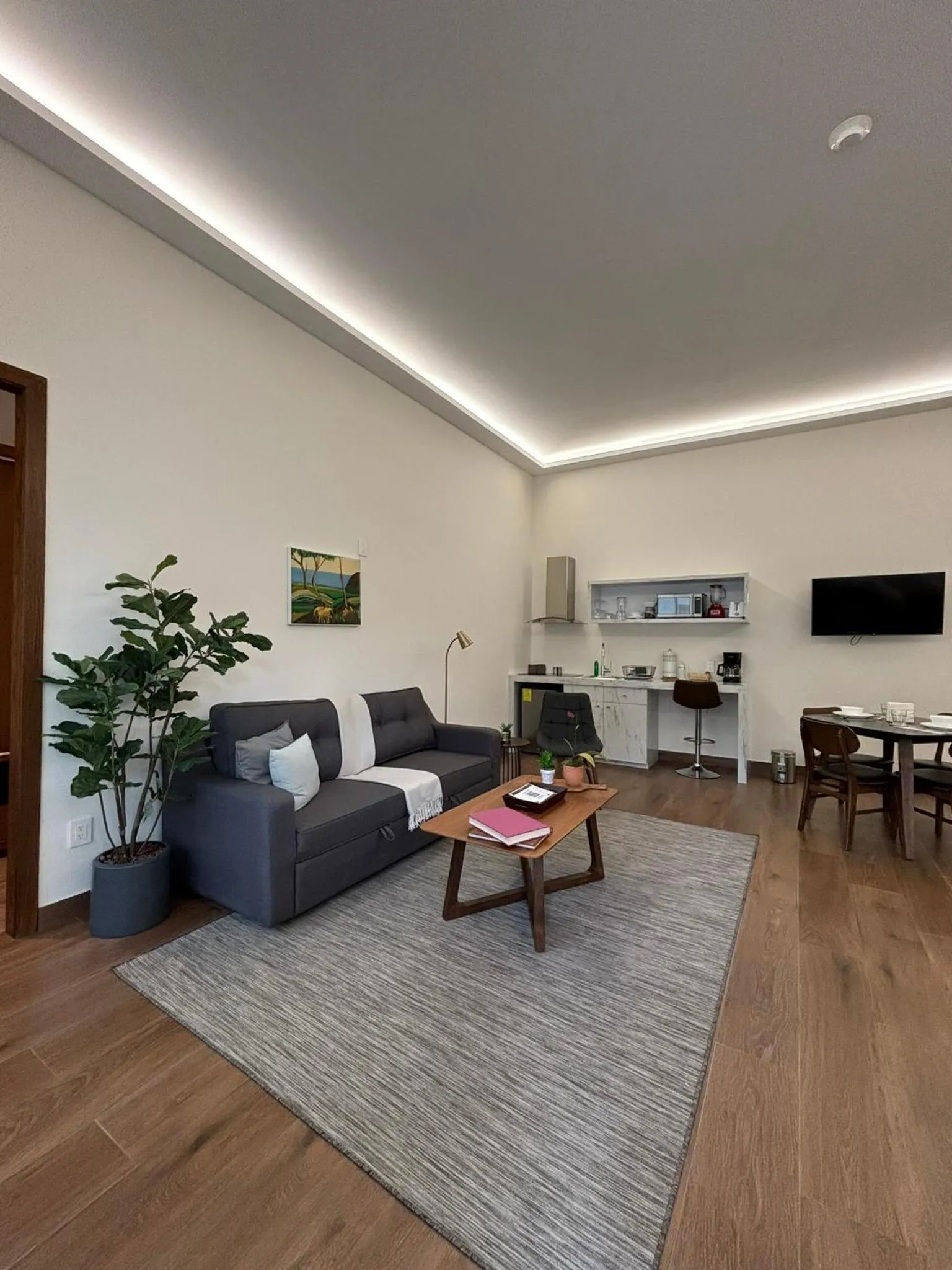 Communal lounge/ TV room in Casa Herrmann Suites