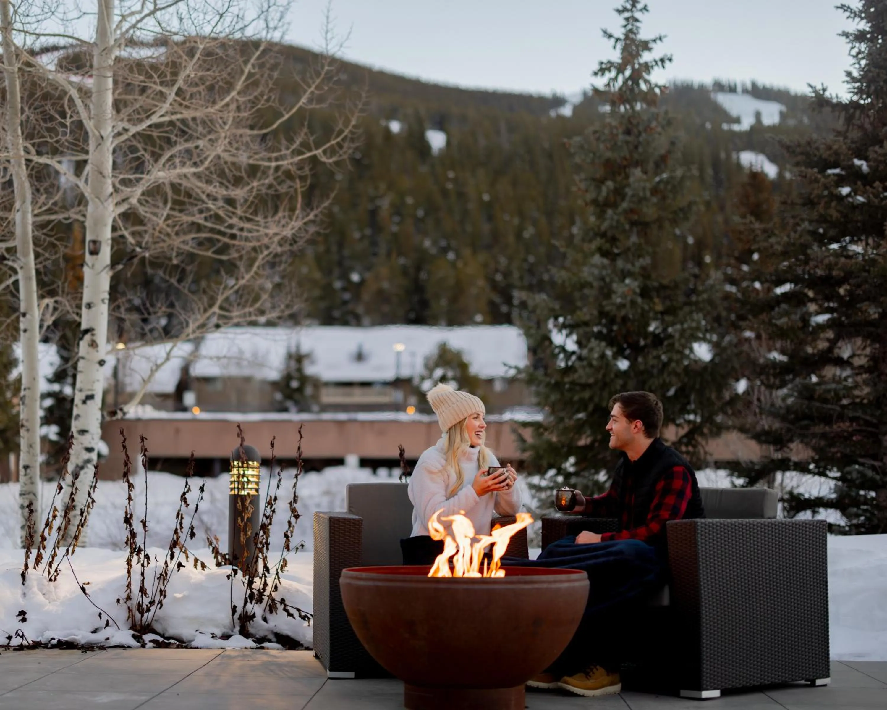 fireplace in Cambria Hotel Copper Mountain