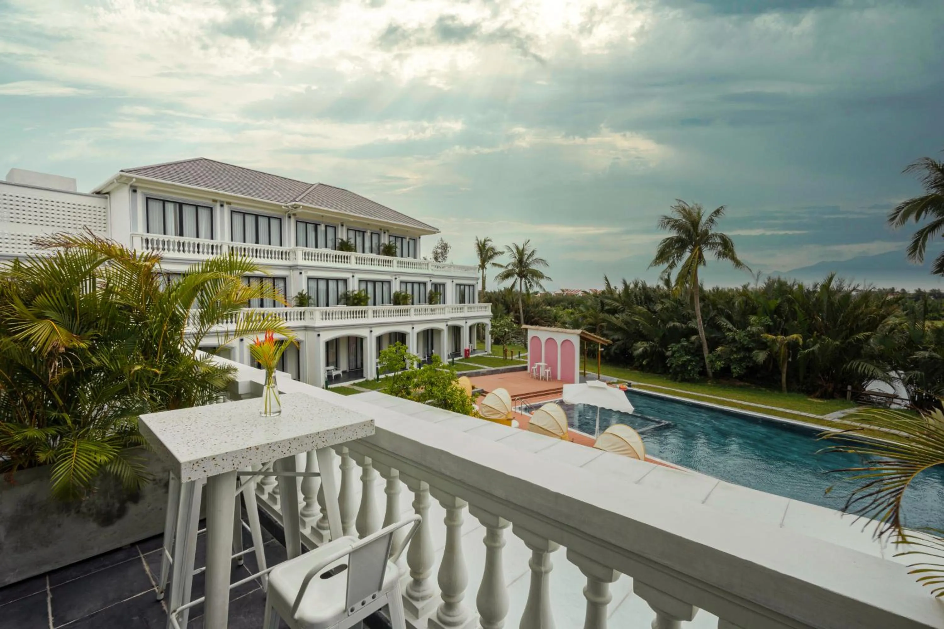 Pool view in Moodhoian Riverside Resort & Spa