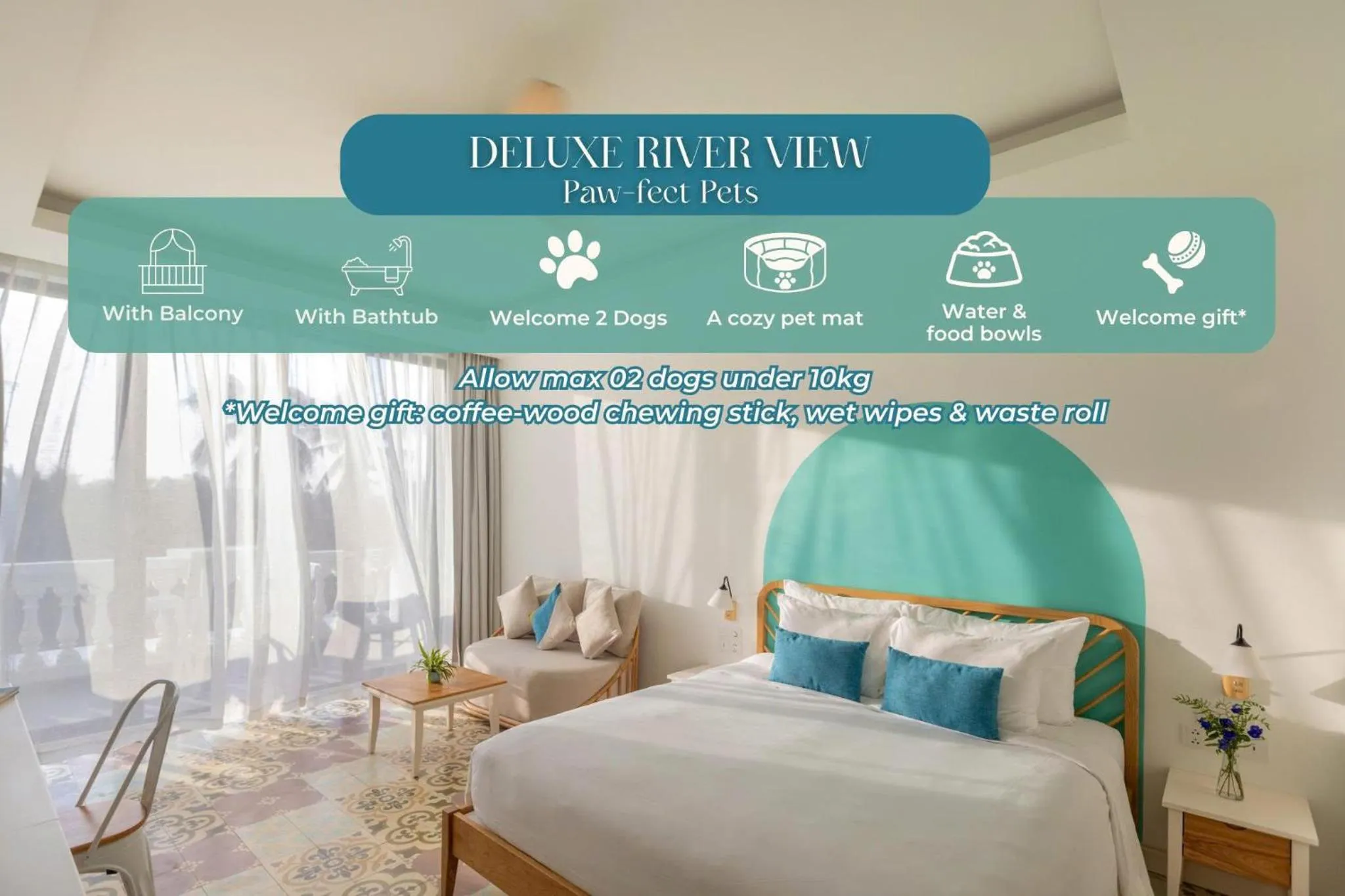 Bedroom, Bed in Moodhoian Riverside Resort & Spa