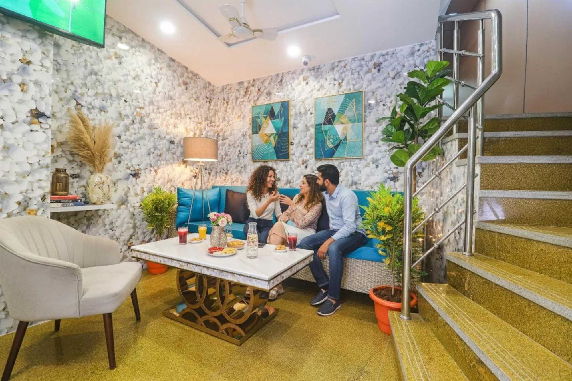 Seating area in FabHotel Fortune Grand - Nr Lakdikapul Metro Station