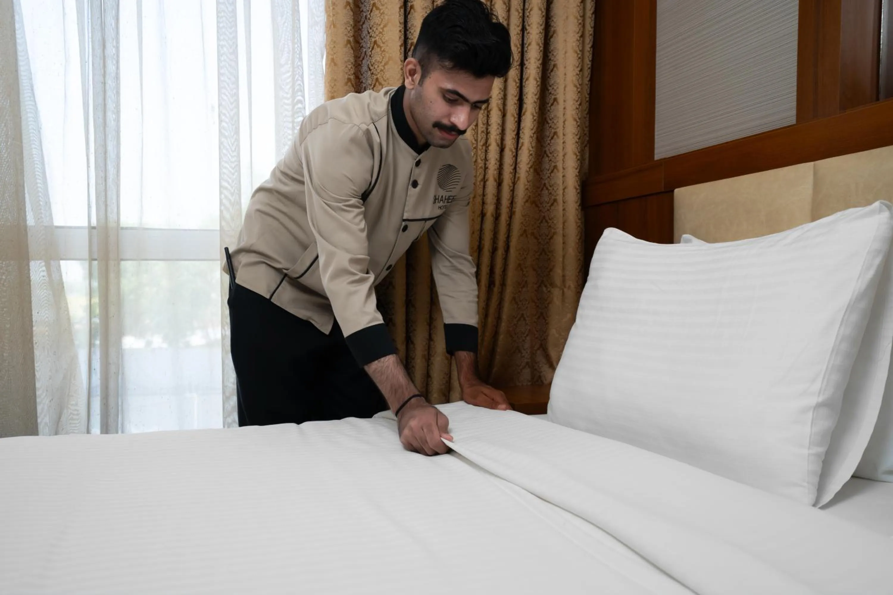 Bed in Shaheen Hotel Baghdad