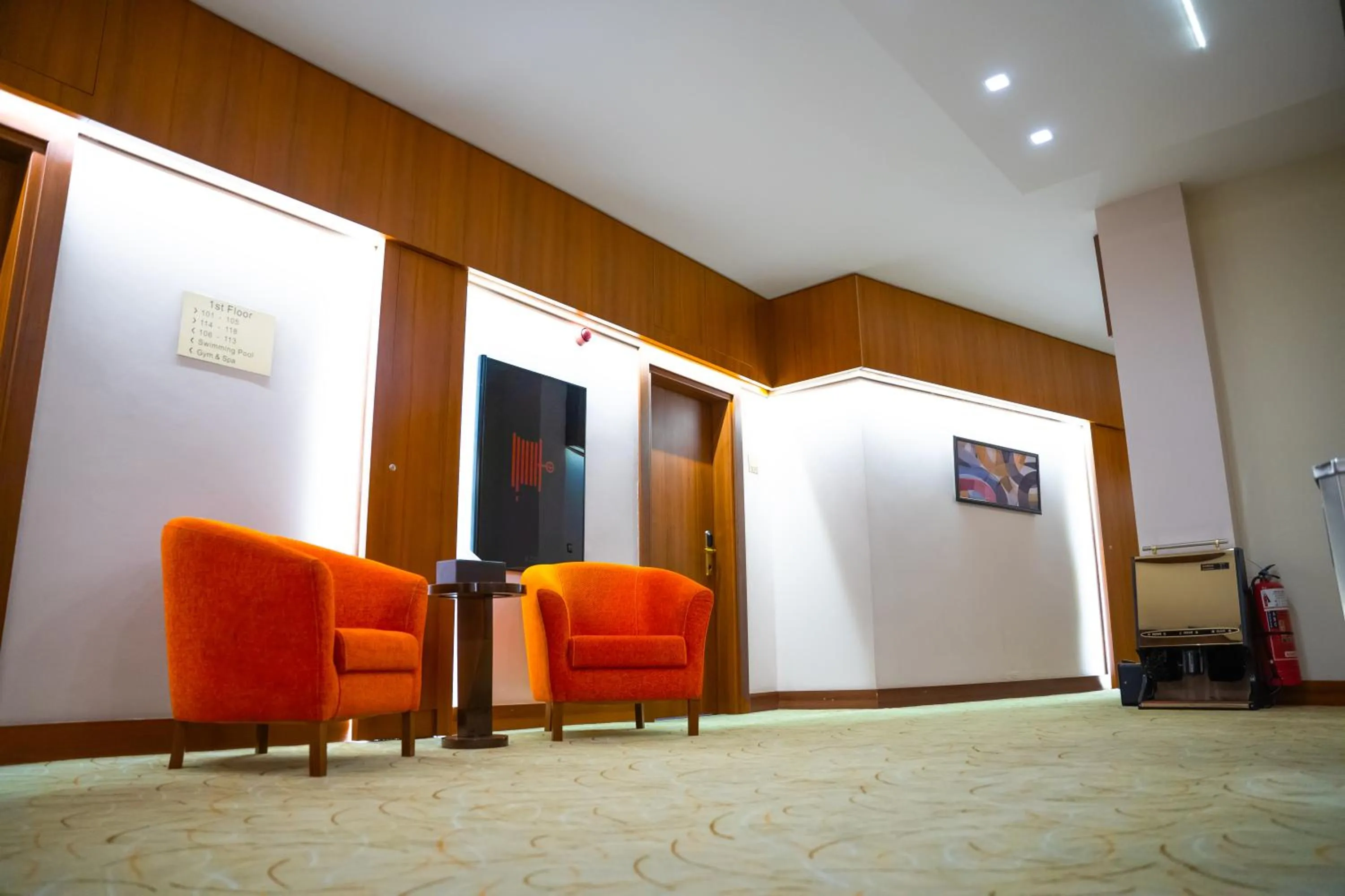 Seating area in Shaheen Hotel Baghdad