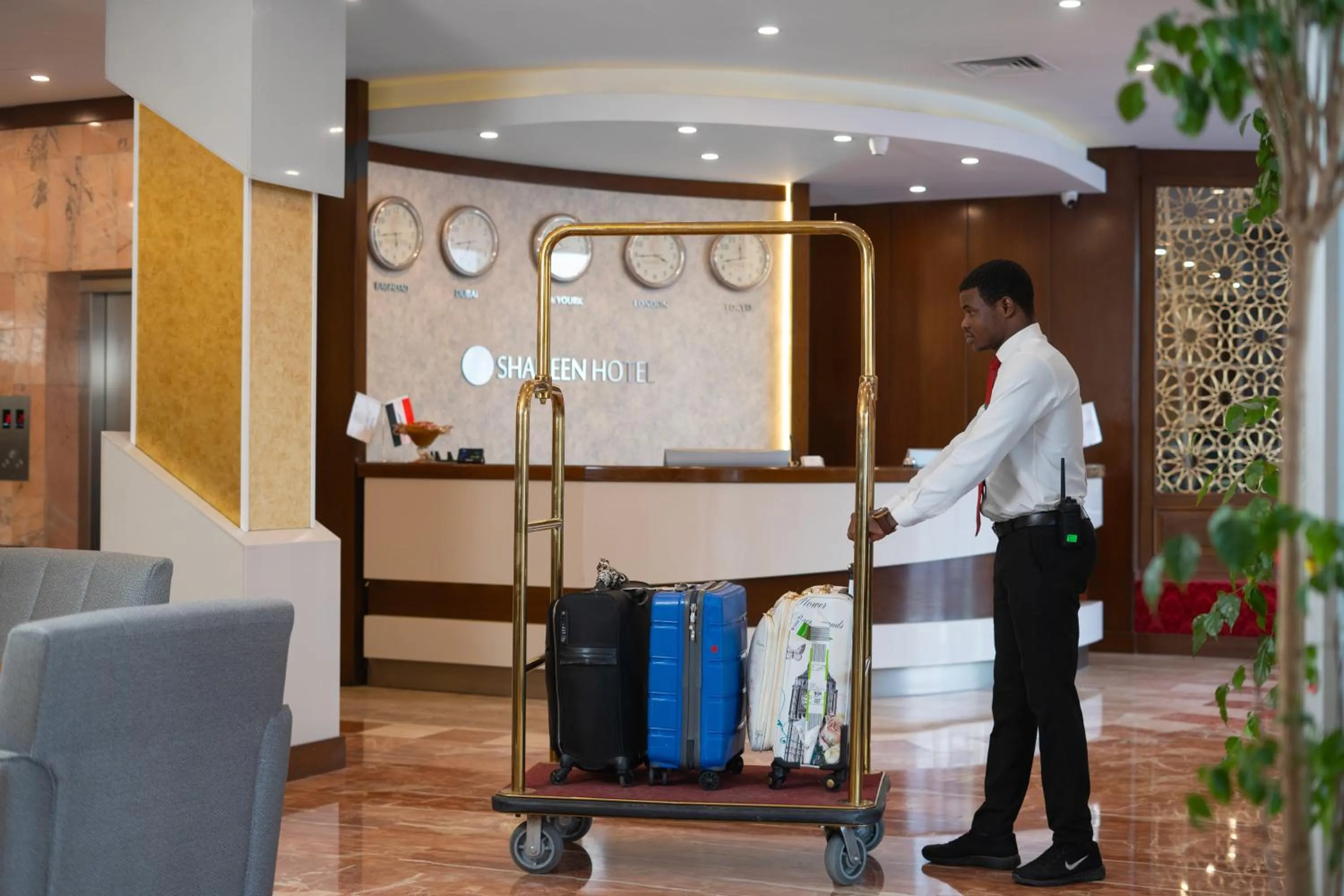 Lobby or reception in Shaheen Hotel Baghdad