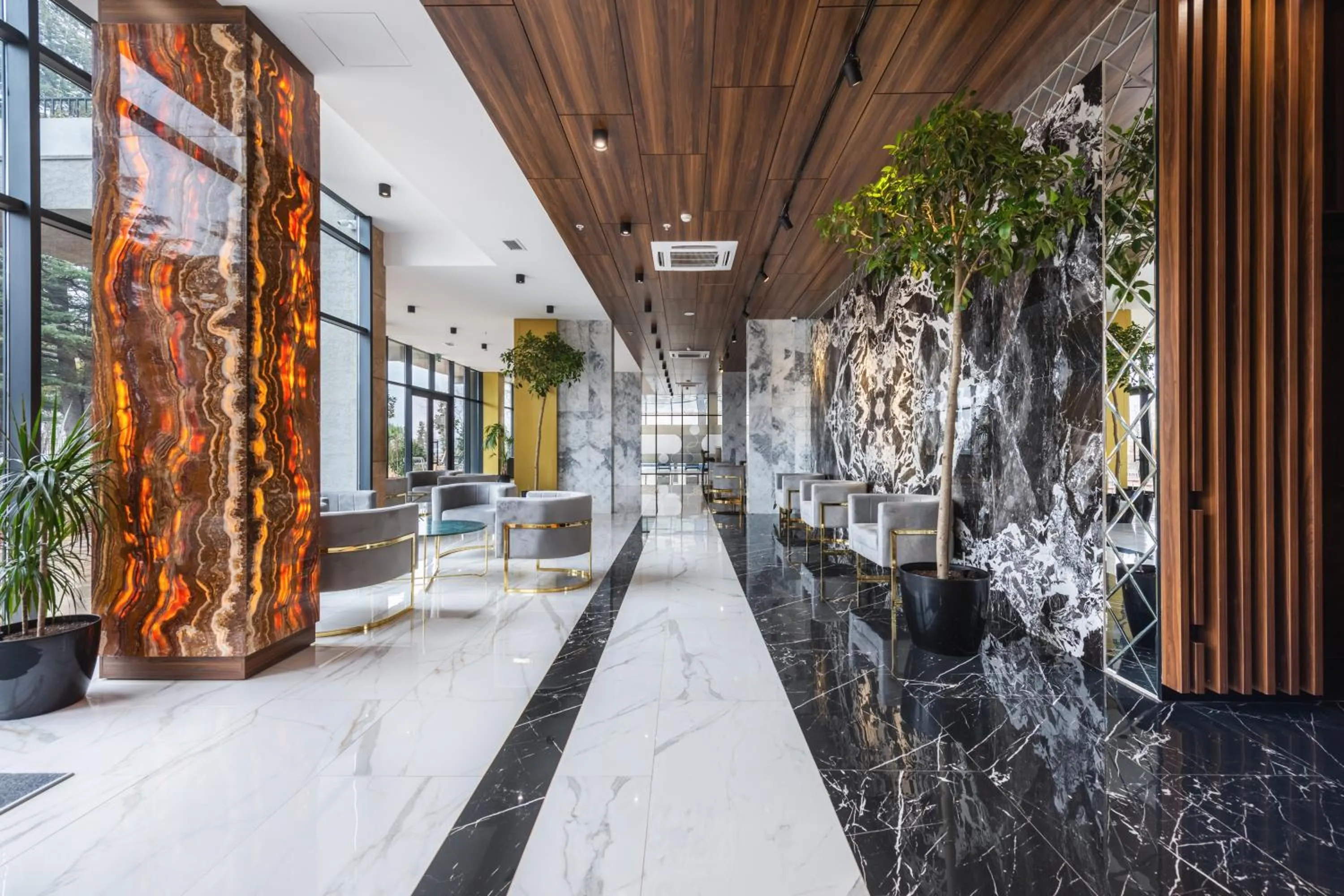 Seating area in Gori Inn