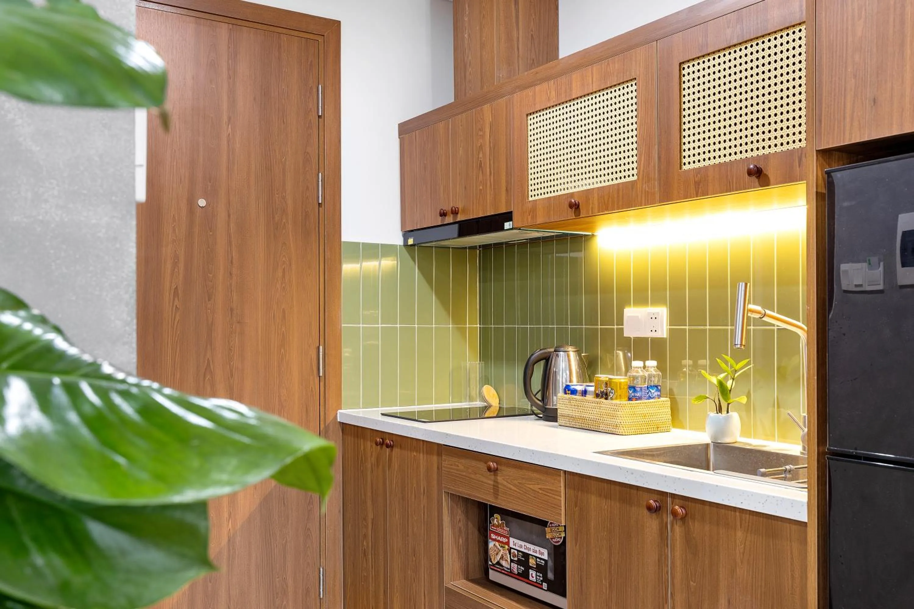 Kitchen or kitchenette in Lagom Boutique Hotel Da Nang