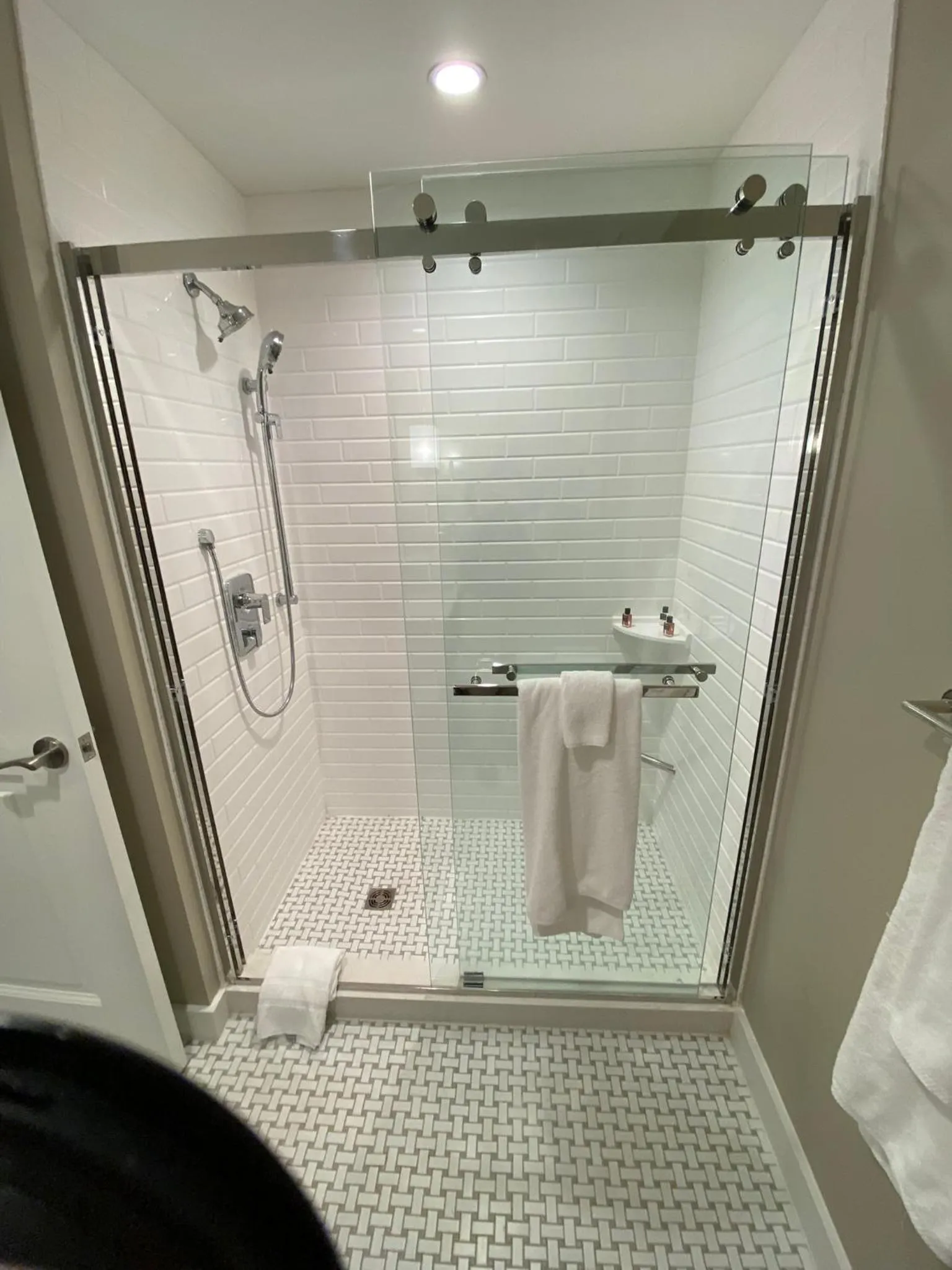 Shower in The Shepherd Hotel Downtown Clemson