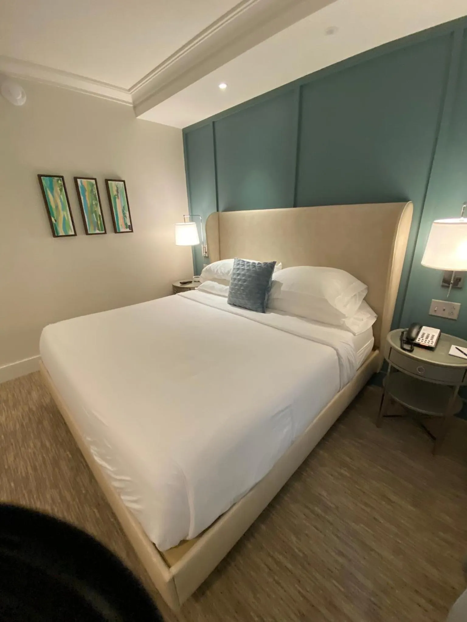 Bed in The Shepherd Hotel Downtown Clemson