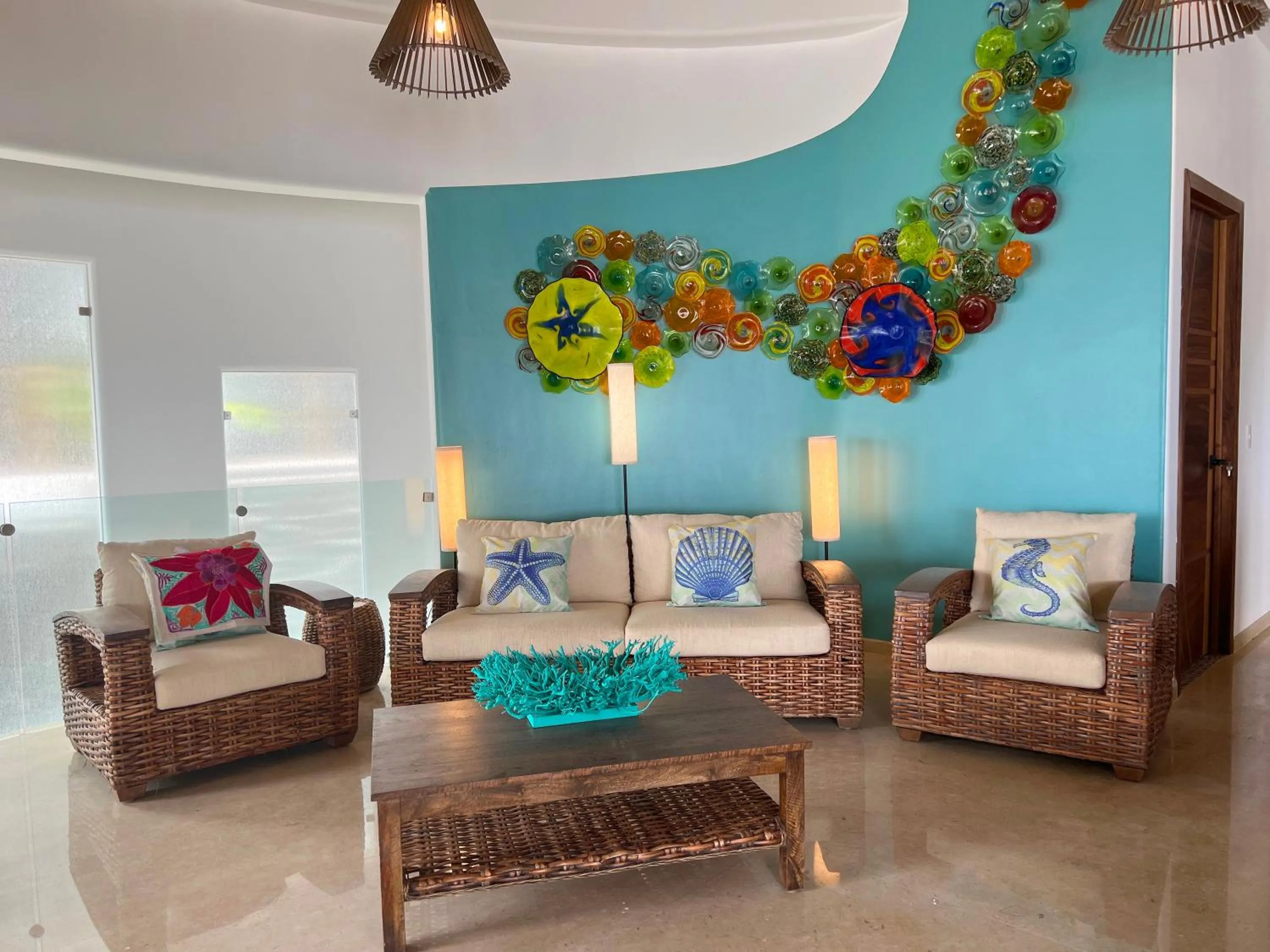 Living room in Sunset Island Villas Riviera Nayarit