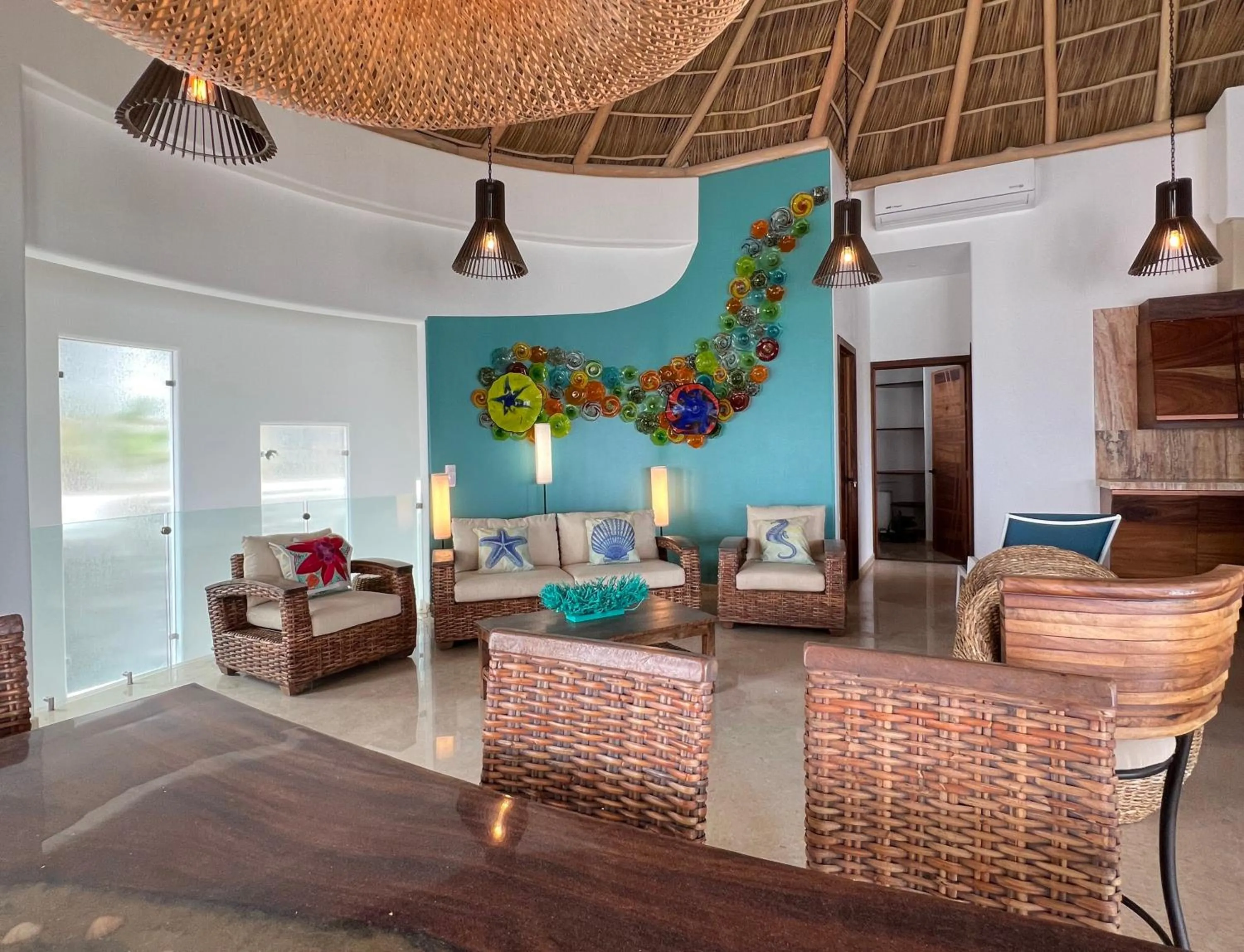 Living room in Sunset Island Villas Riviera Nayarit