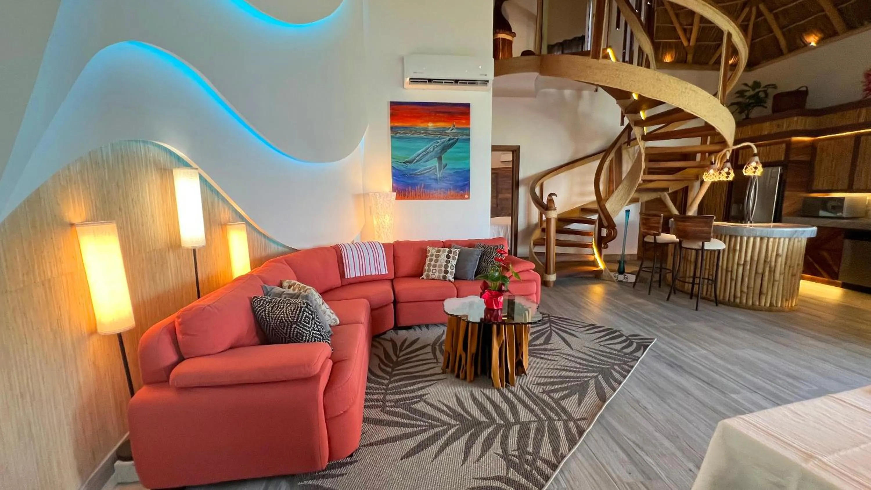 Living room in Sunset Island Villas Riviera Nayarit