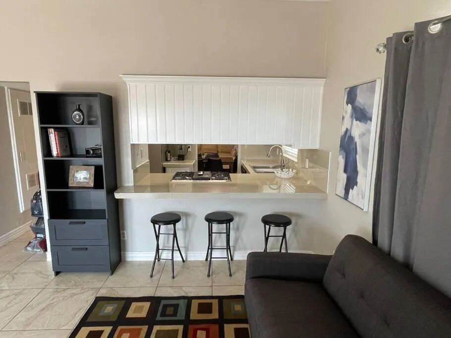 Living room in The Hummingbird Sunset Home, West Side