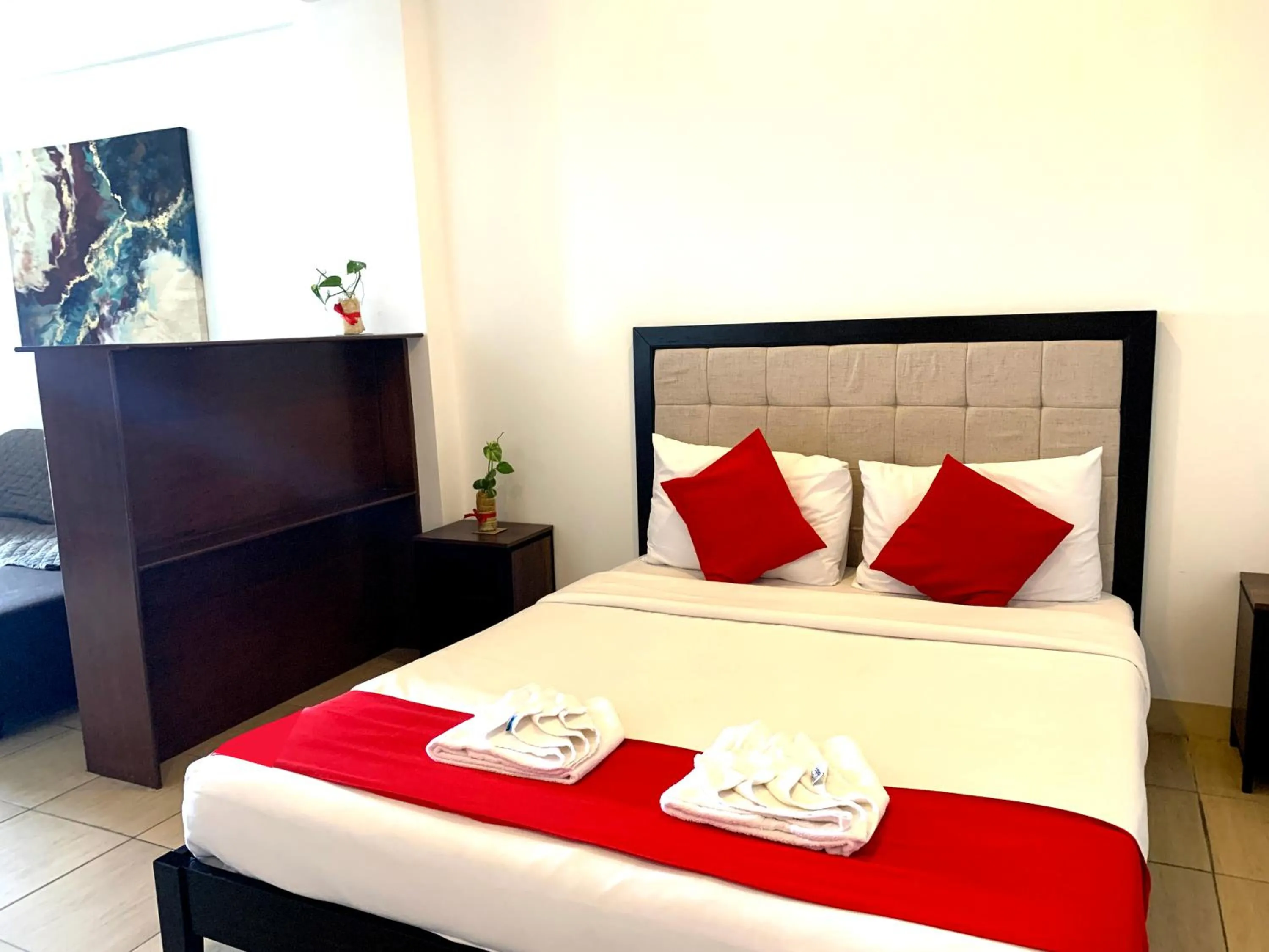 Bed in Davao Airport View Hotel