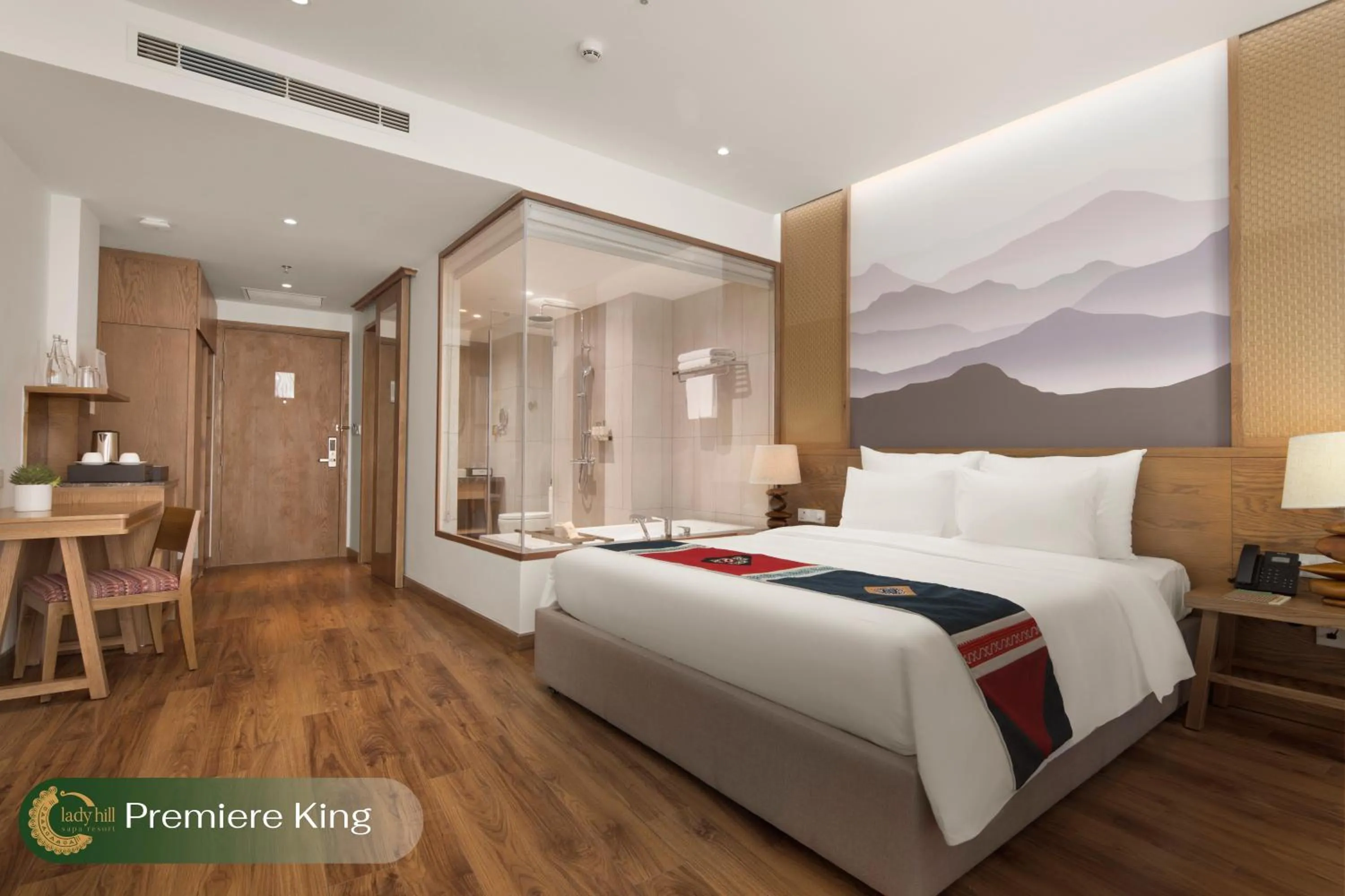 Bed in Lady Hill Sapa Resort