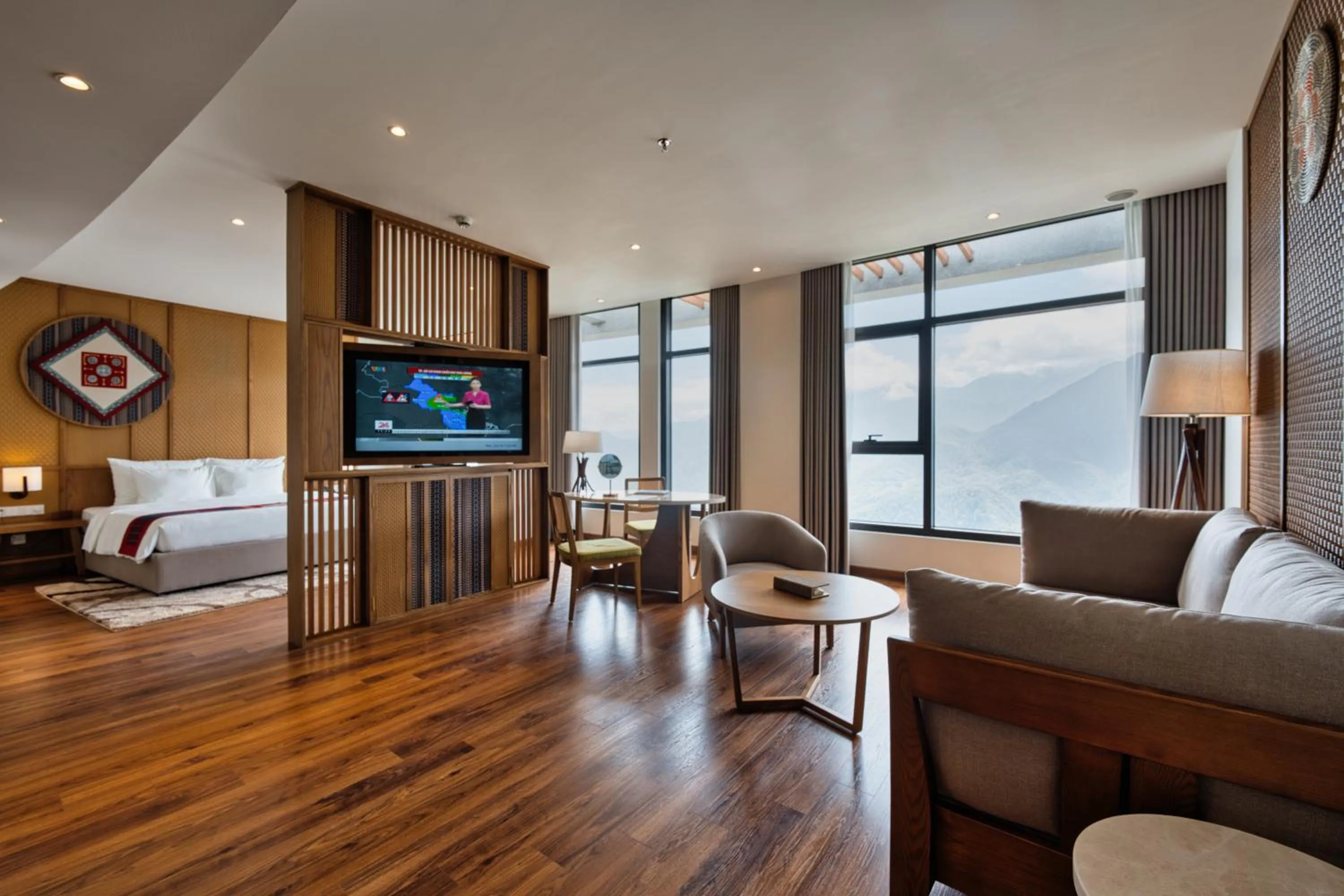 Bed in Lady Hill Sapa Resort