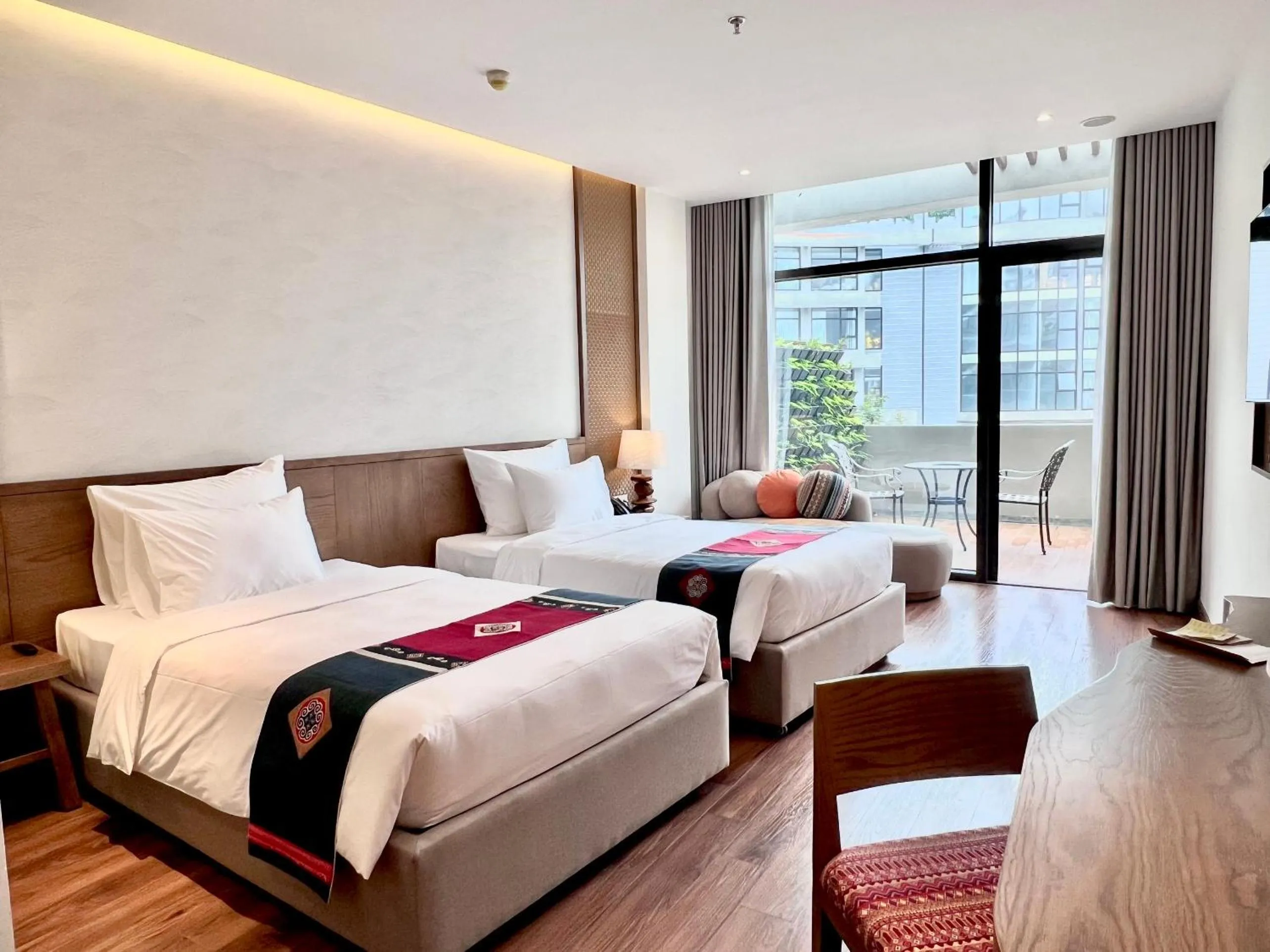 Bed in Lady Hill Sapa Resort