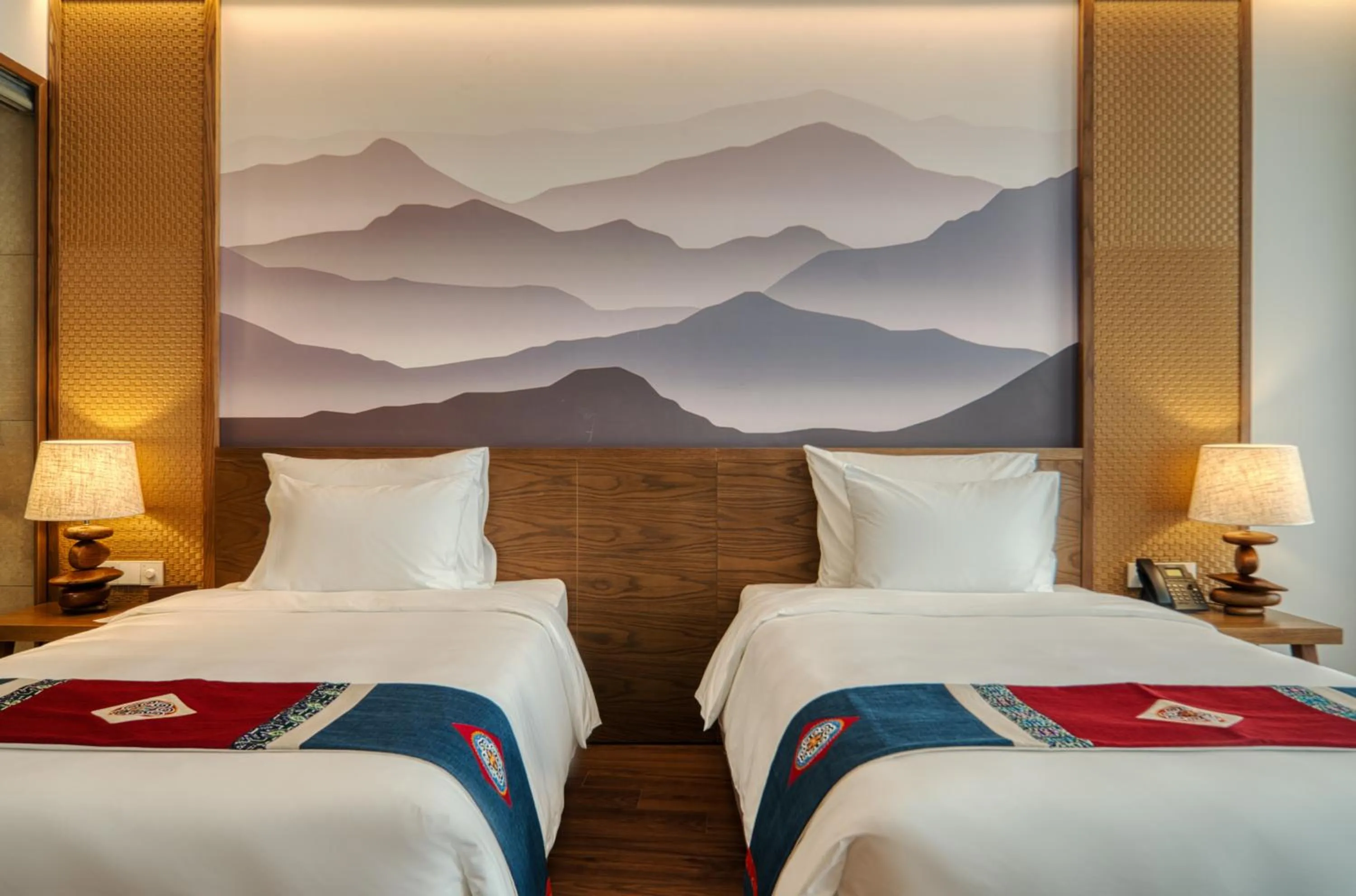 Bed in Lady Hill Sapa Resort