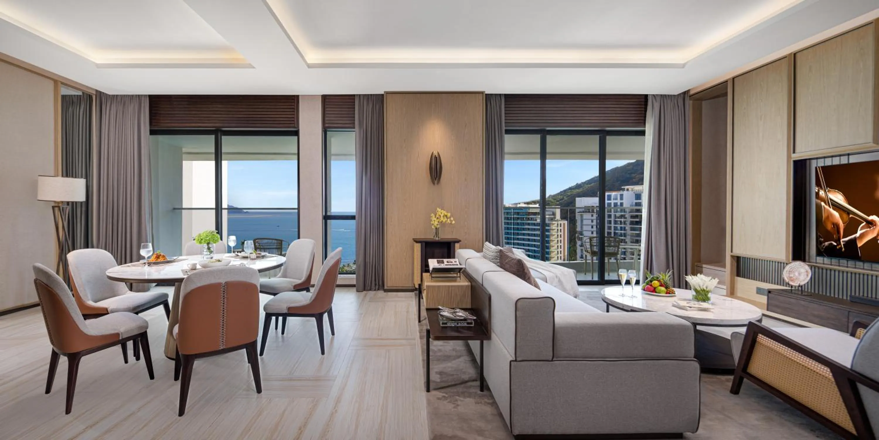 Living room in Ascott Dadonghai Bay Sanya