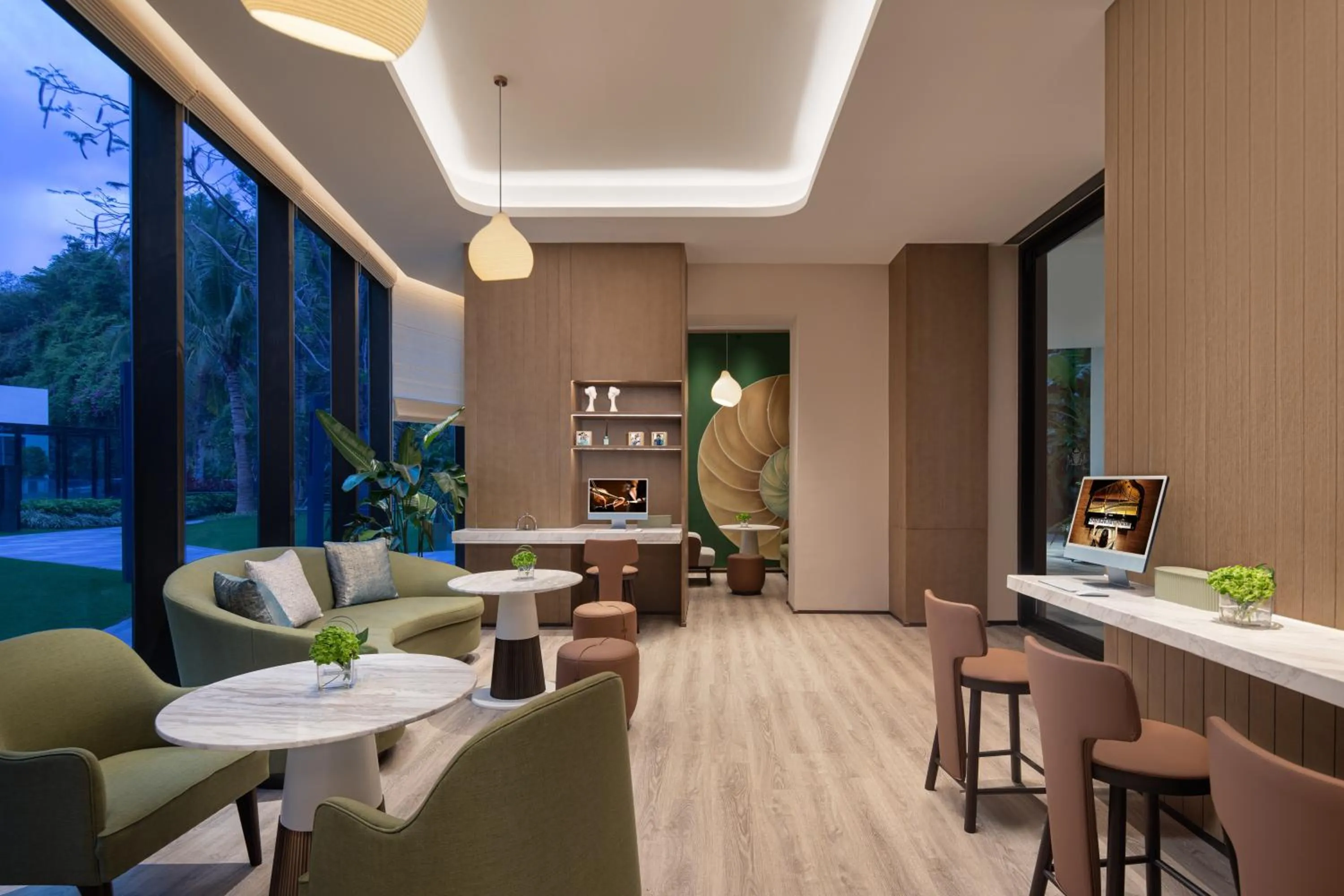 Seating area in Ascott Dadonghai Bay Sanya