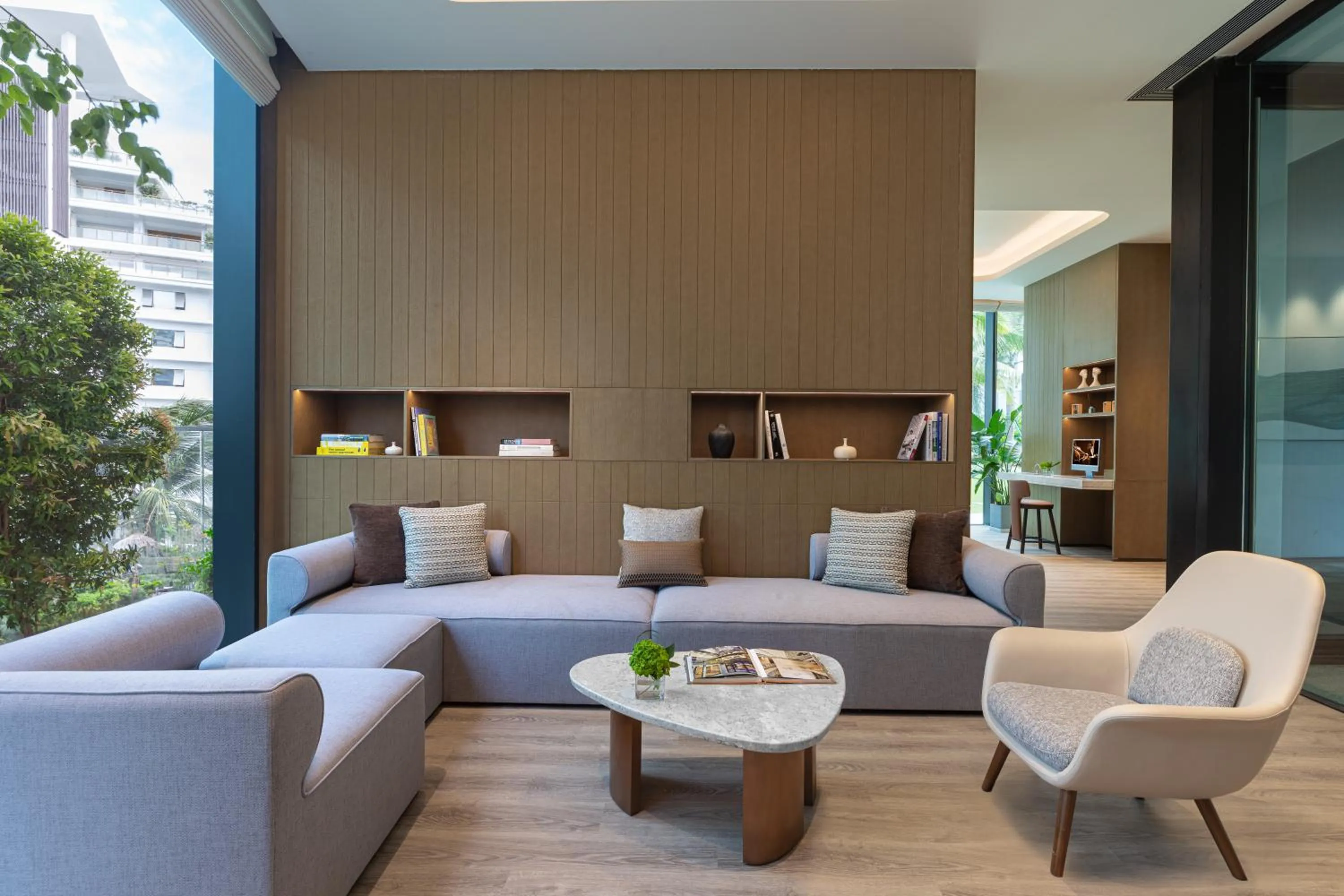 Seating area in Ascott Dadonghai Bay Sanya