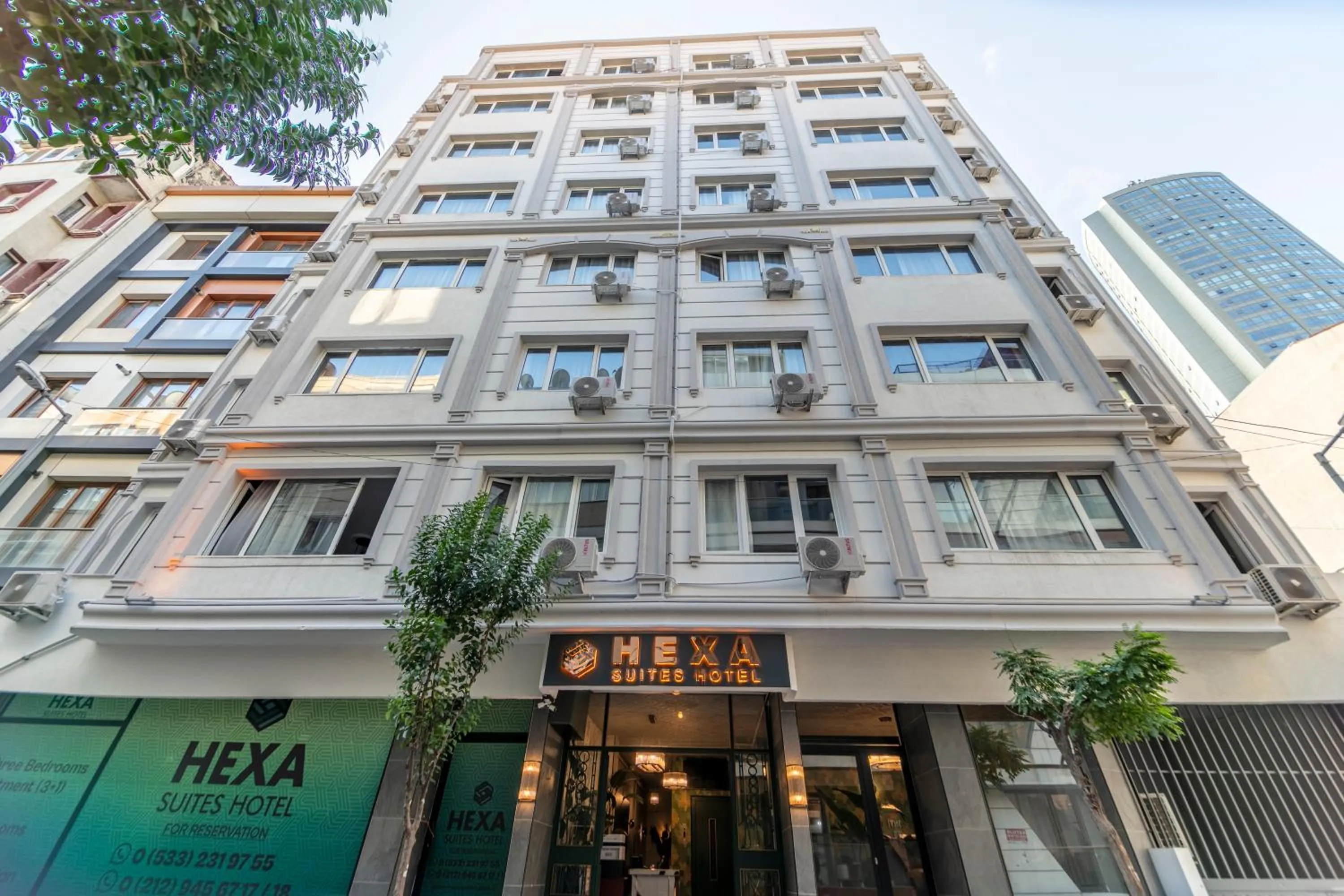 Property building in Hexa Suites Hotel