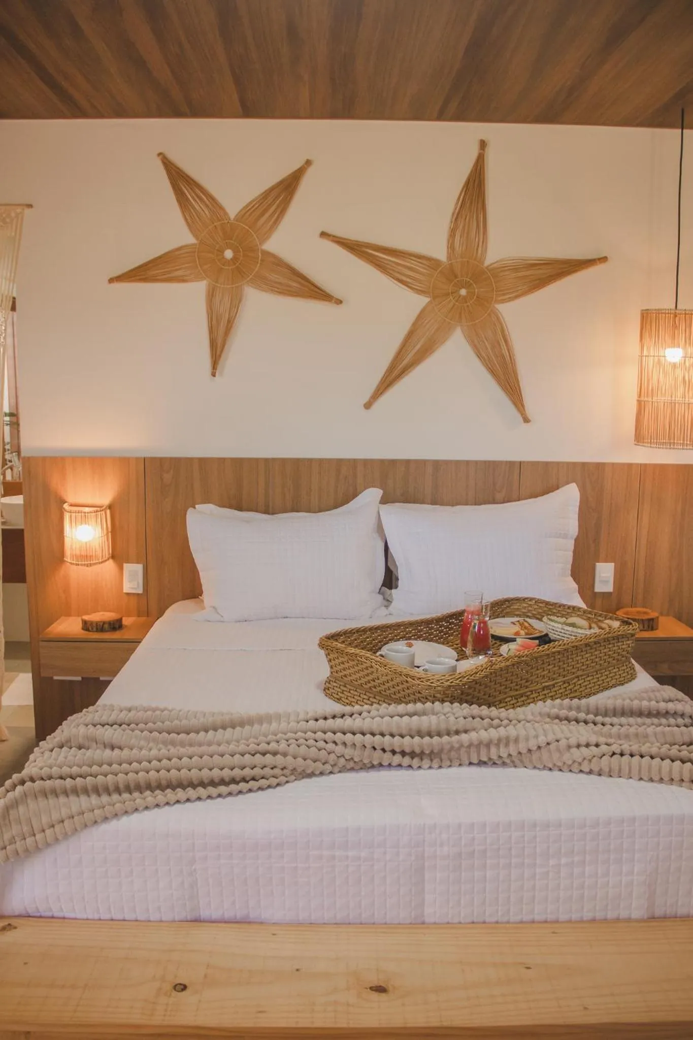 Bed in Pousada Corália